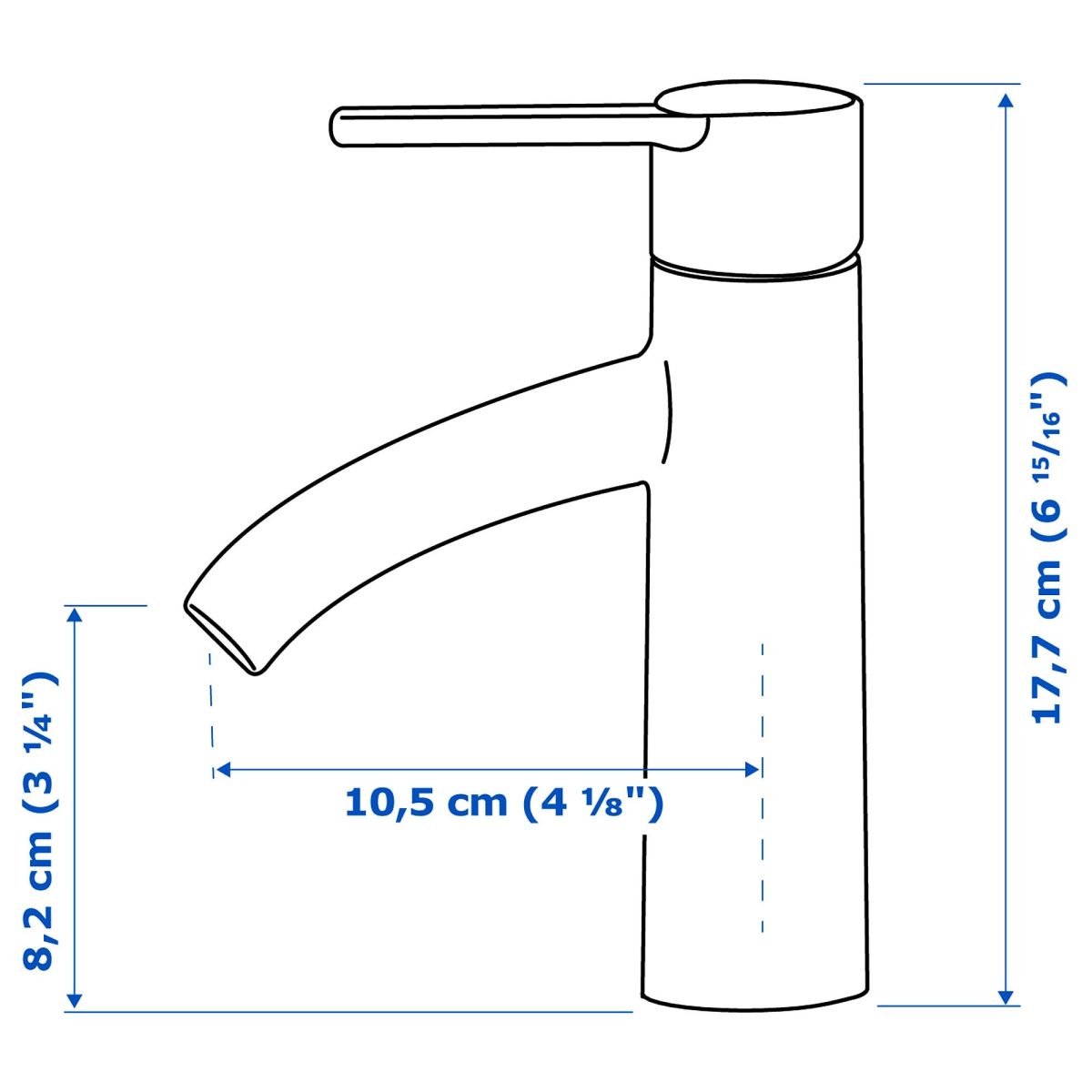 Lavabo Bataryası, Siyah, 18 cm – 4. görsel