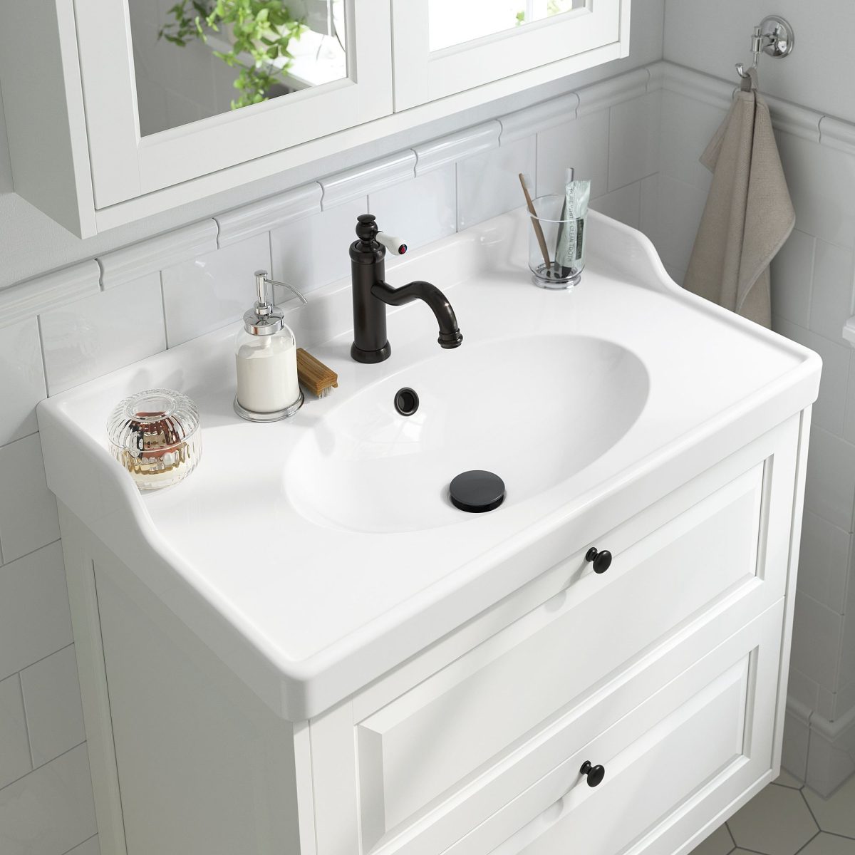 Lavabo Bataryası, Siyah, 19 cm – 2. görsel