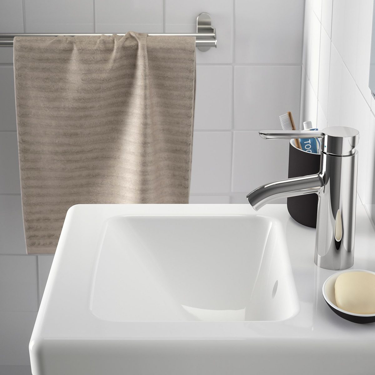 Lavabo, Beyaz, 44x43x5 cm – 3. görsel