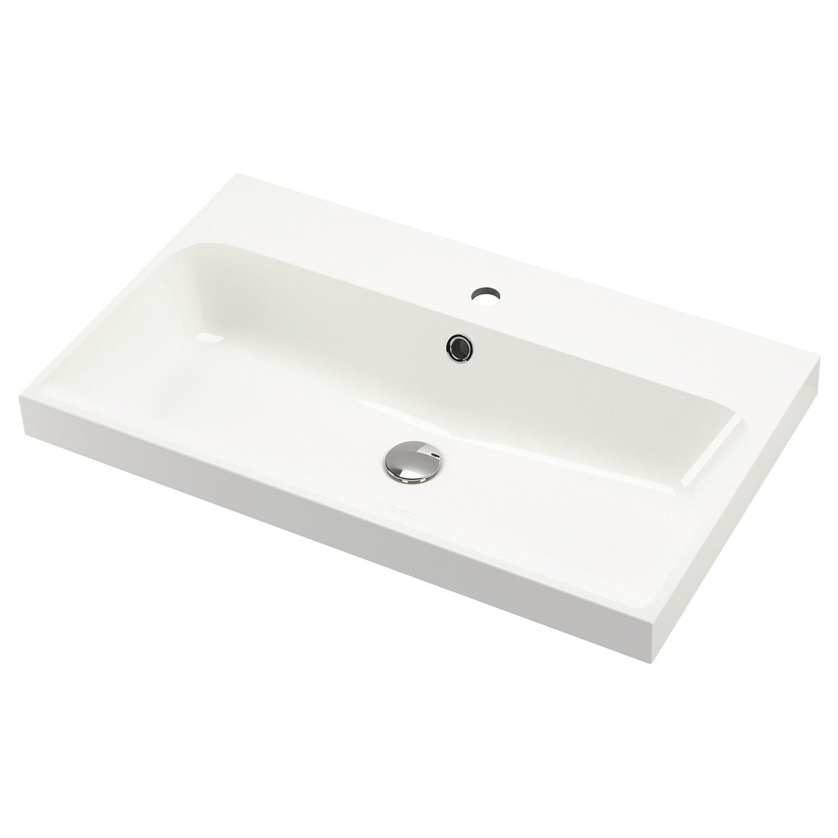 Lavabo, Beyaz, 80x48 cm
