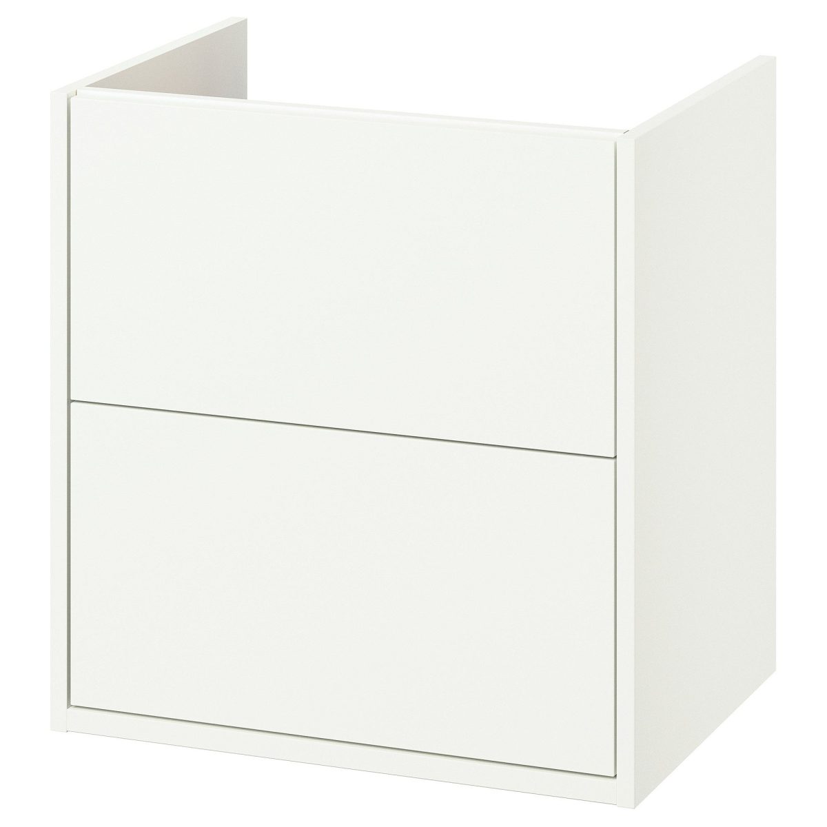 Lavabo Dolabı, Beyaz, 60x48x63 cm, 2 Çekmeceli
