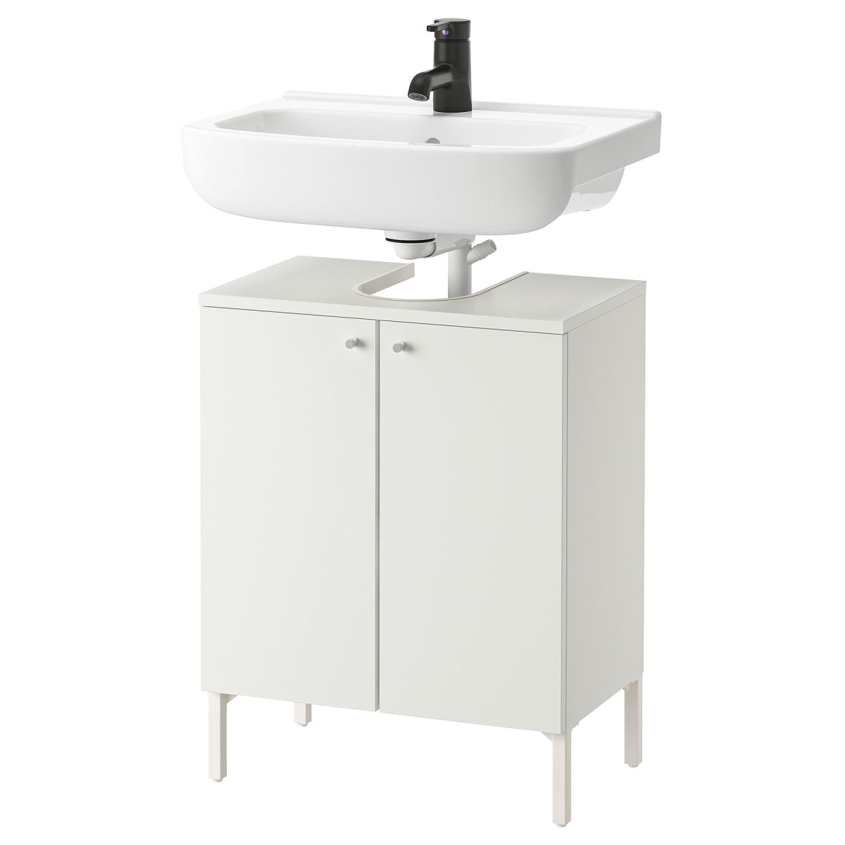 Lavabo Dolabı Kombinasyonu, Beyaz, 54x40x80 cm, Bataryalı
