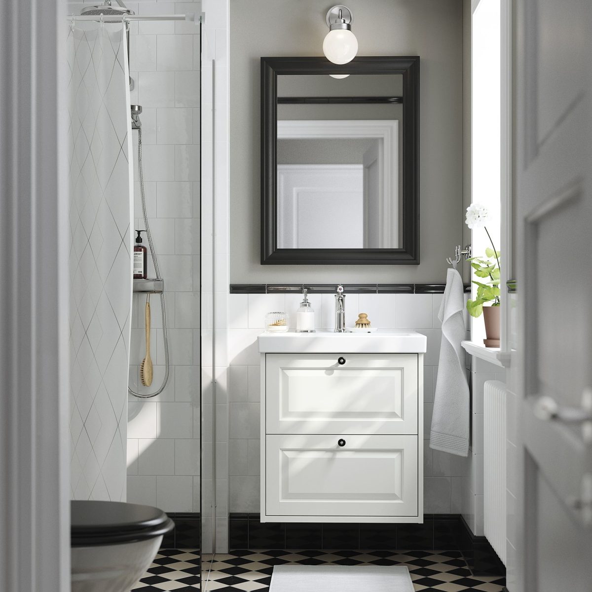 Lavabo Dolabı Kombinasyonu, Beyaz, 62x49x69 cm, Bataryalı – 2. görsel