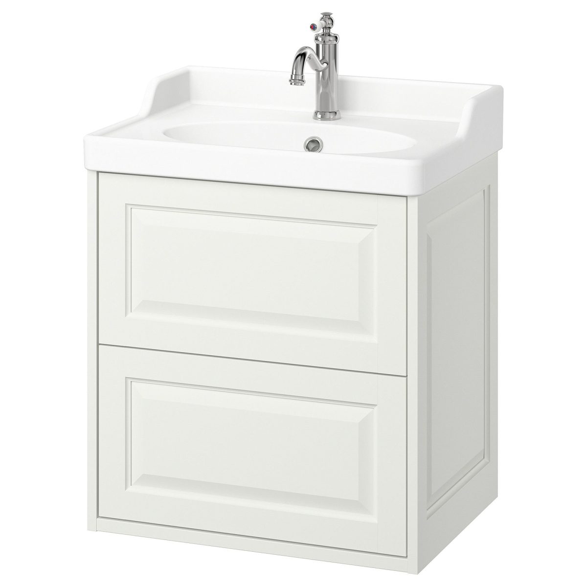 Lavabo Dolabı Kombinasyonu, Beyaz, 62x49x74 cm, Bataryalı