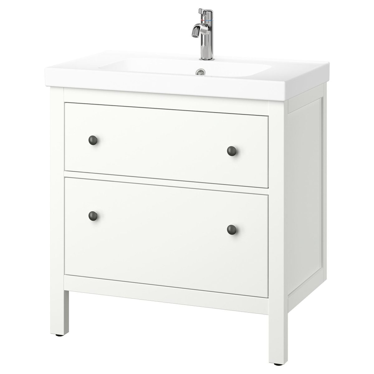 Lavabo Dolabı Kombinasyonu, Beyaz, 82x49x89 cm, Bataryalı