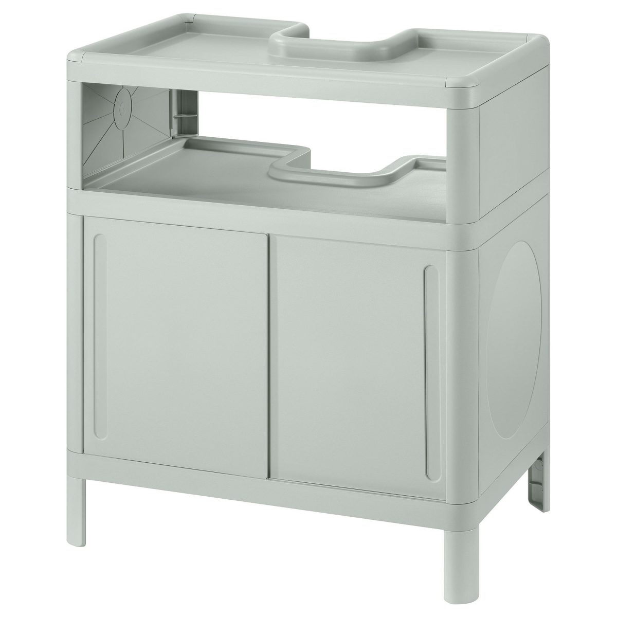 Lavabo Dolabı, Yeşil, 50x33x57 cm, 2 Kapaklı