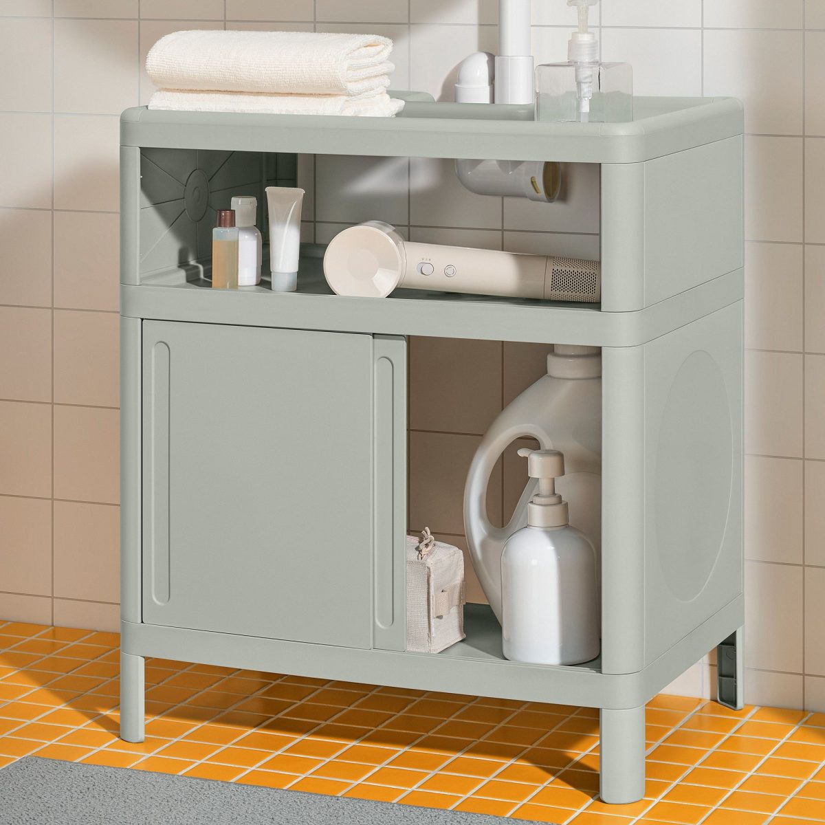 Lavabo Dolabı, Yeşil, 50x33x57 cm, 2 Kapaklı – 4. görsel