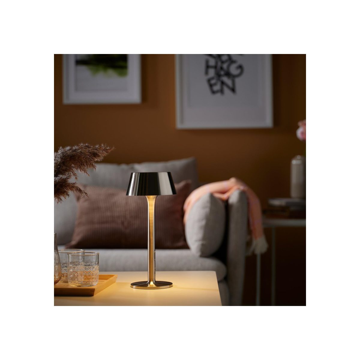 LED Taşınabilir Lamba, Nikelaj Kaplama, 29 cm – 2. görsel