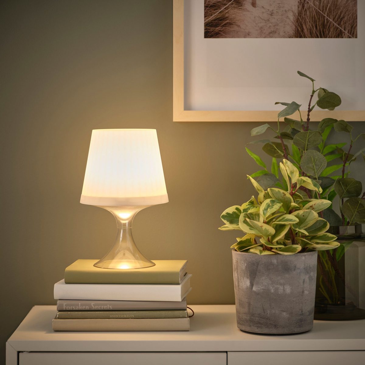 LED'li Masa Lambası, Beyaz, 24 cm, Pilli – 2. görsel