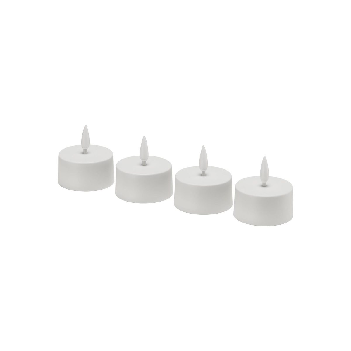 LED'li Tealight Mum, Beyaz, Şarj Tepsisiz