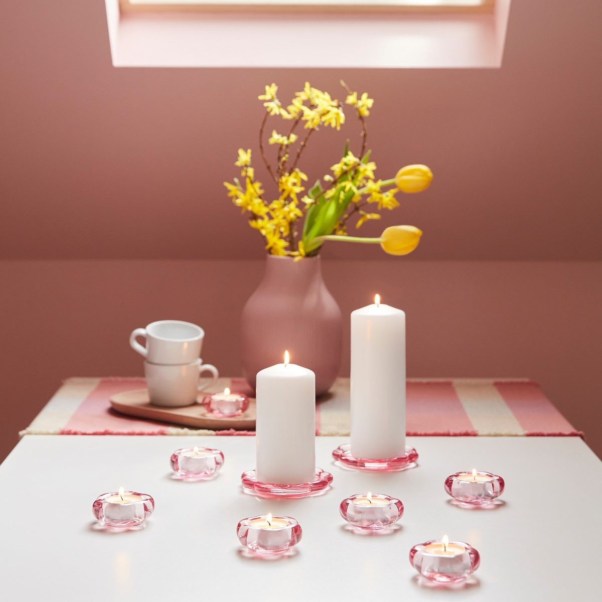 Mum Tabağı, Pembe, 11 cm – 3. görsel