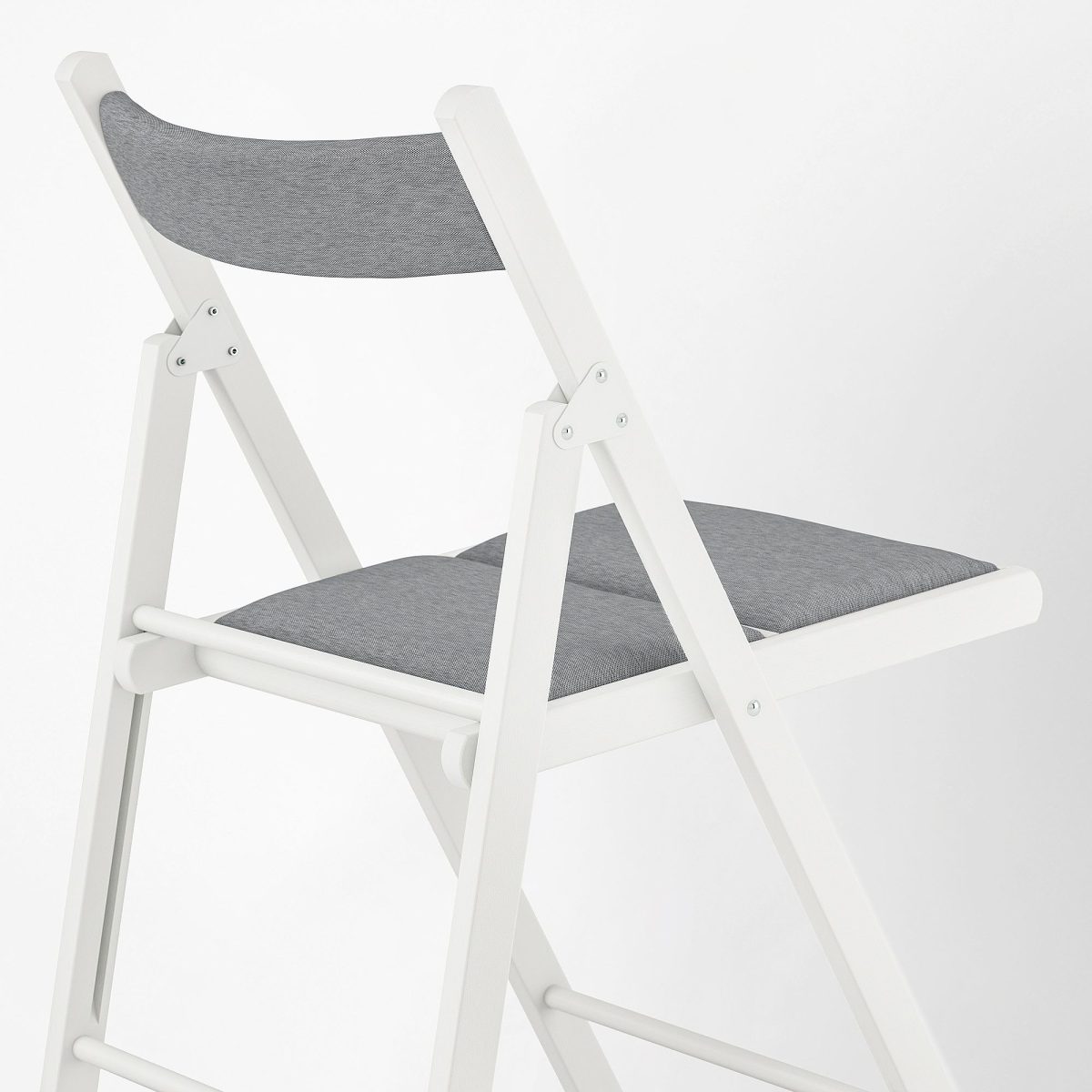 Mutfak Masası Takımı, Beyaz-Knisa Açık Gri, 4 sandalyeli, Katlanabilir, 26/89/152 cm – 3. görsel