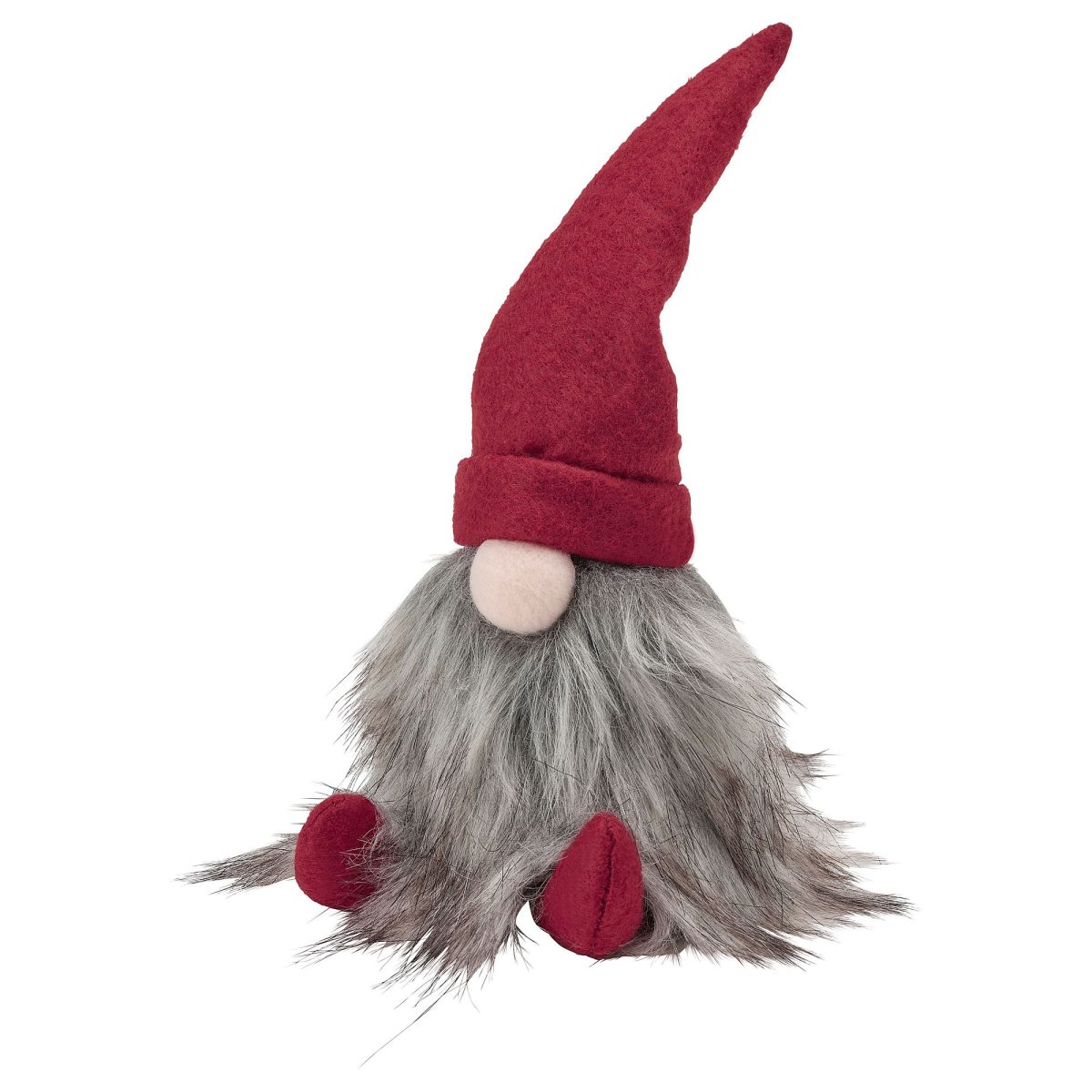 Noel Baba, Kırmızı-Gri, 21 cm
