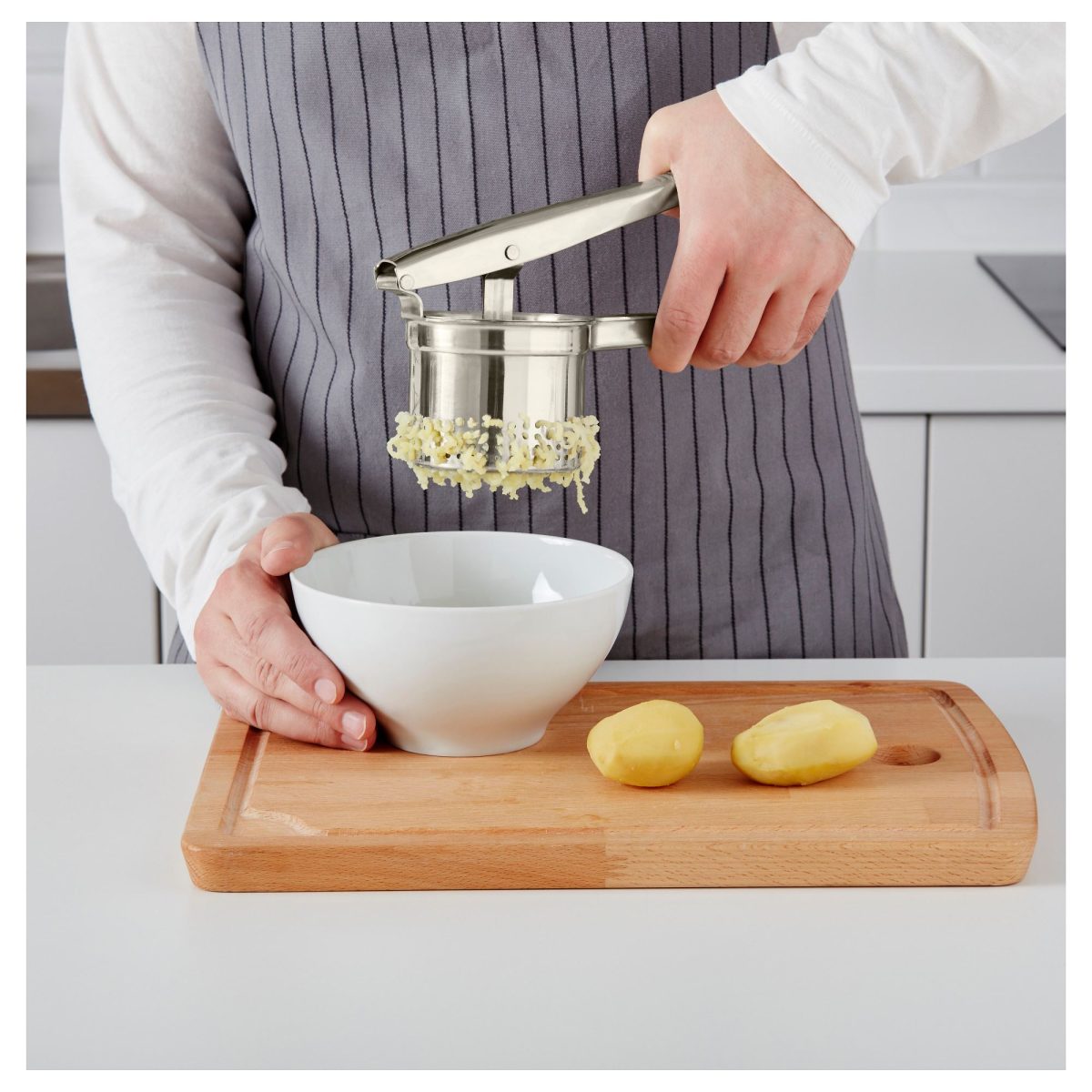 Patates Ezici, Paslanmaz Çelik, 24,5 cm – 2. görsel