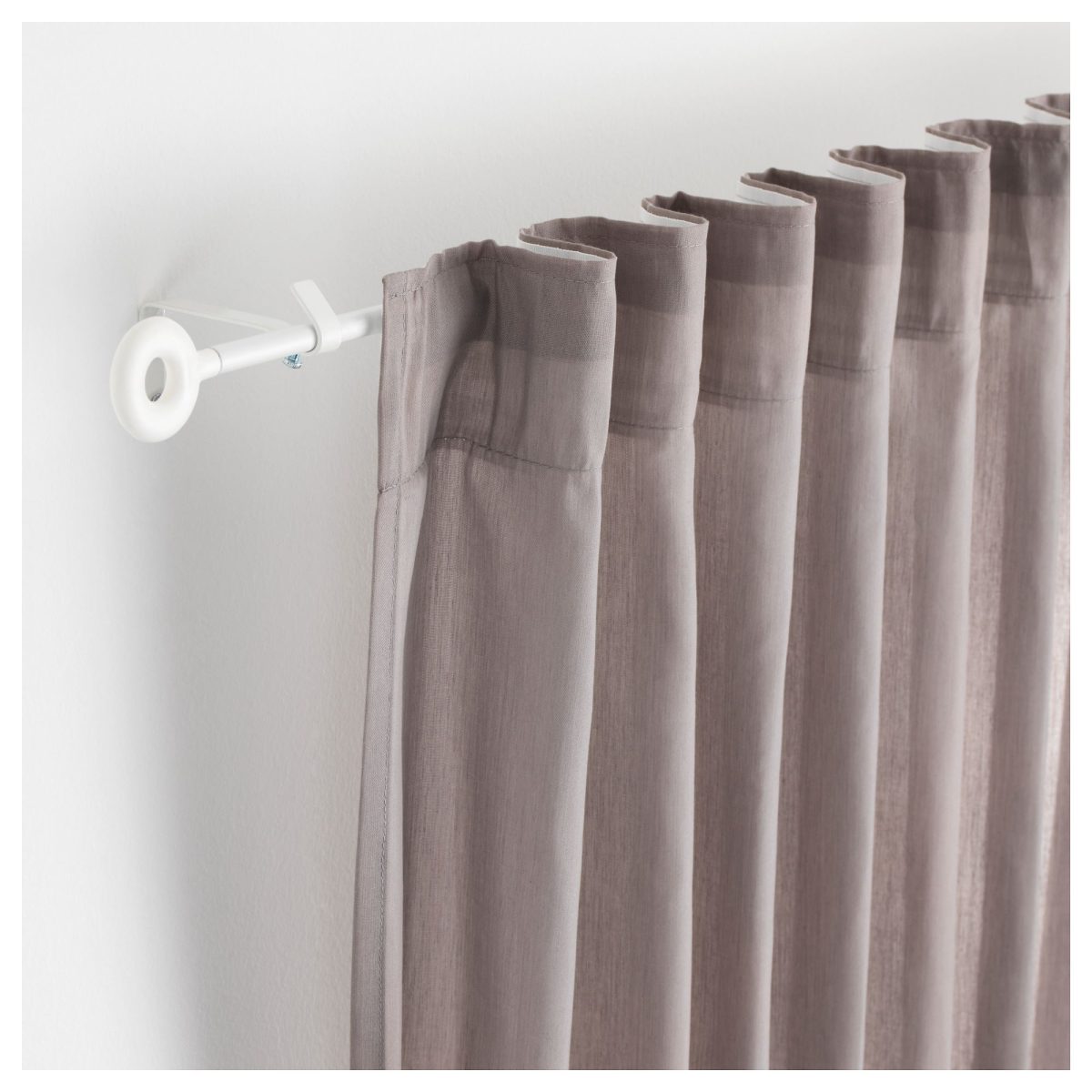 Perde Çubuğu Seti, Beyaz, 140 cm – 2. görsel