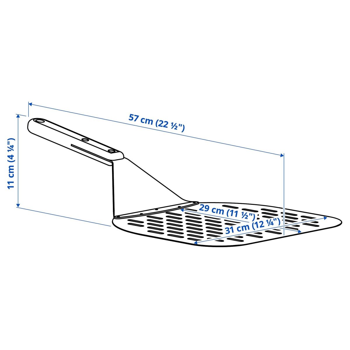 Pizza Küreği, Paslanmaz Çelik-Kayın, 57 cm – 4. görsel