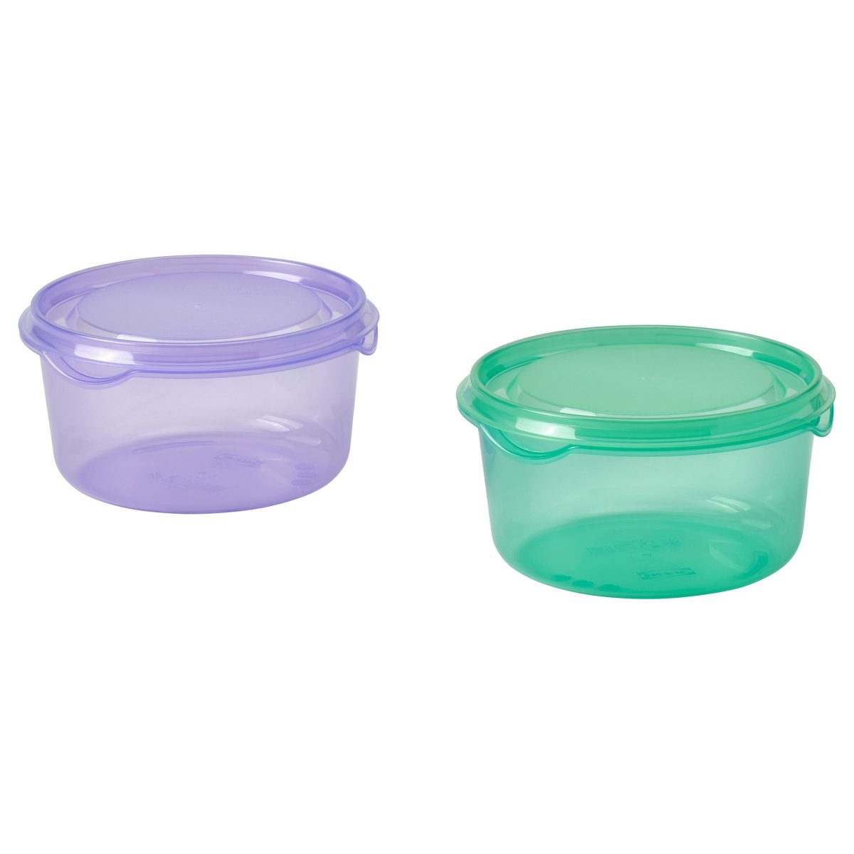 Plastik Saklama Kabı Seti, Lila-Yeşil, 0,3 lt, 2 Parça