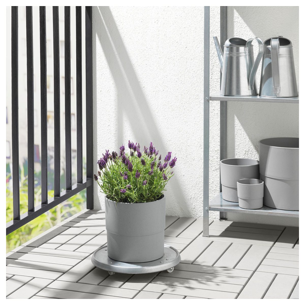 Plastik Saksı, Gri, 19 cm – 2. görsel