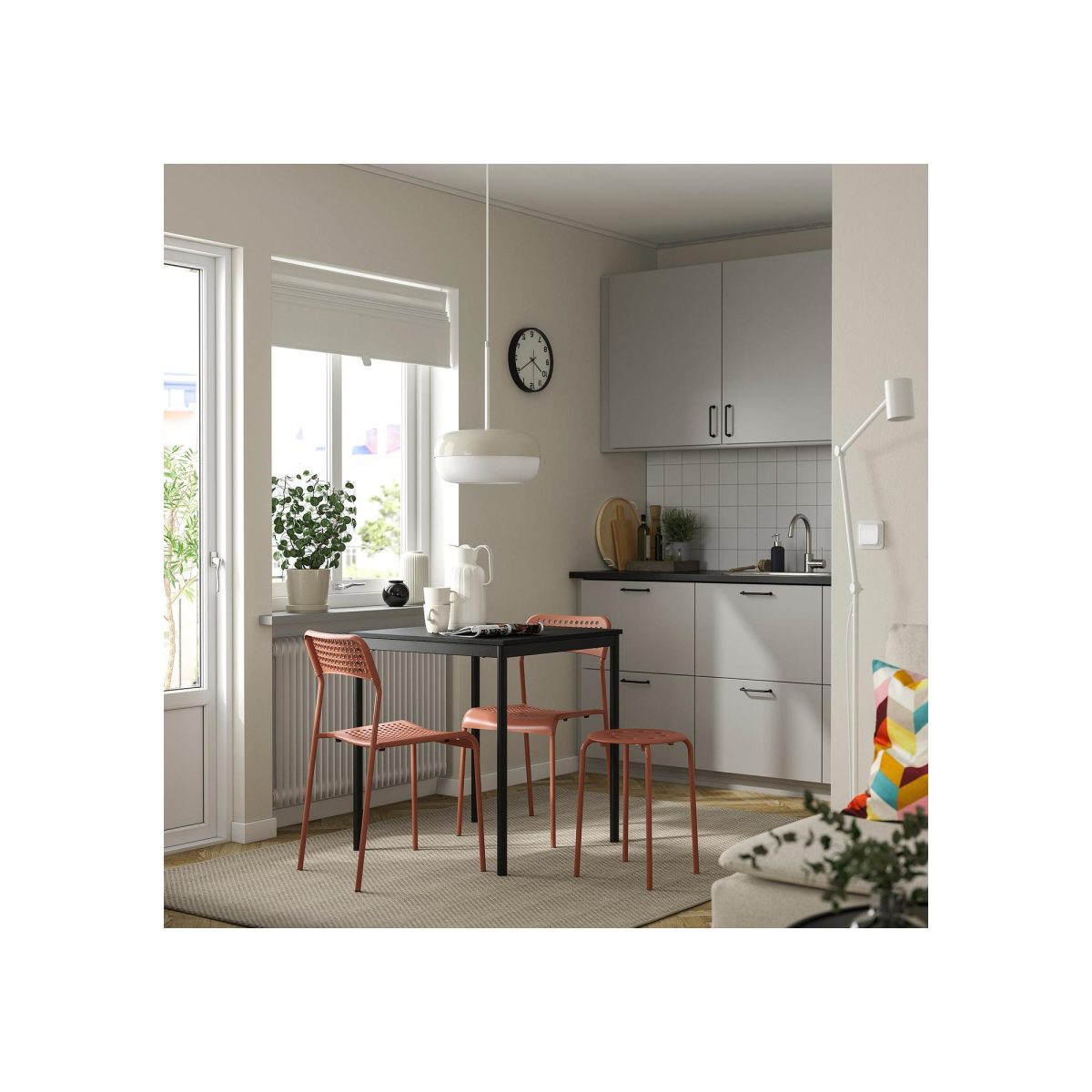 Plastik Sandalye, Kırmızı-Kahverengi – 3. görsel