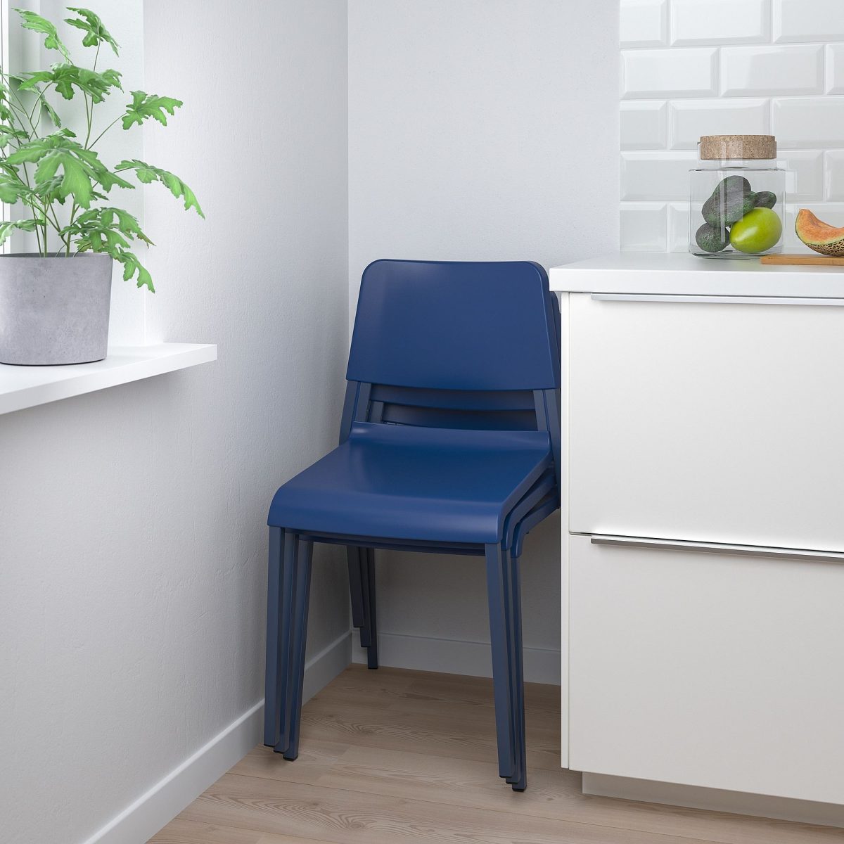 Plastik Sandalye, Mavi – 2. görsel
