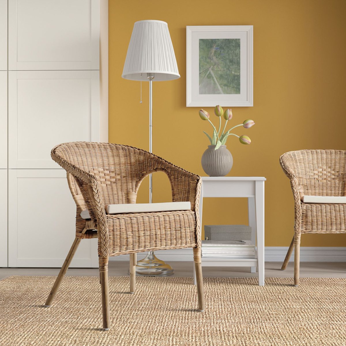 Rattan Koltuk, Rattan-Bambu, Minderli – 3. görsel