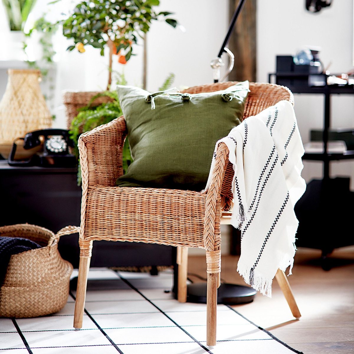 Rattan Koltuk, Rattan-Bambu, Mindersiz – 2. görsel
