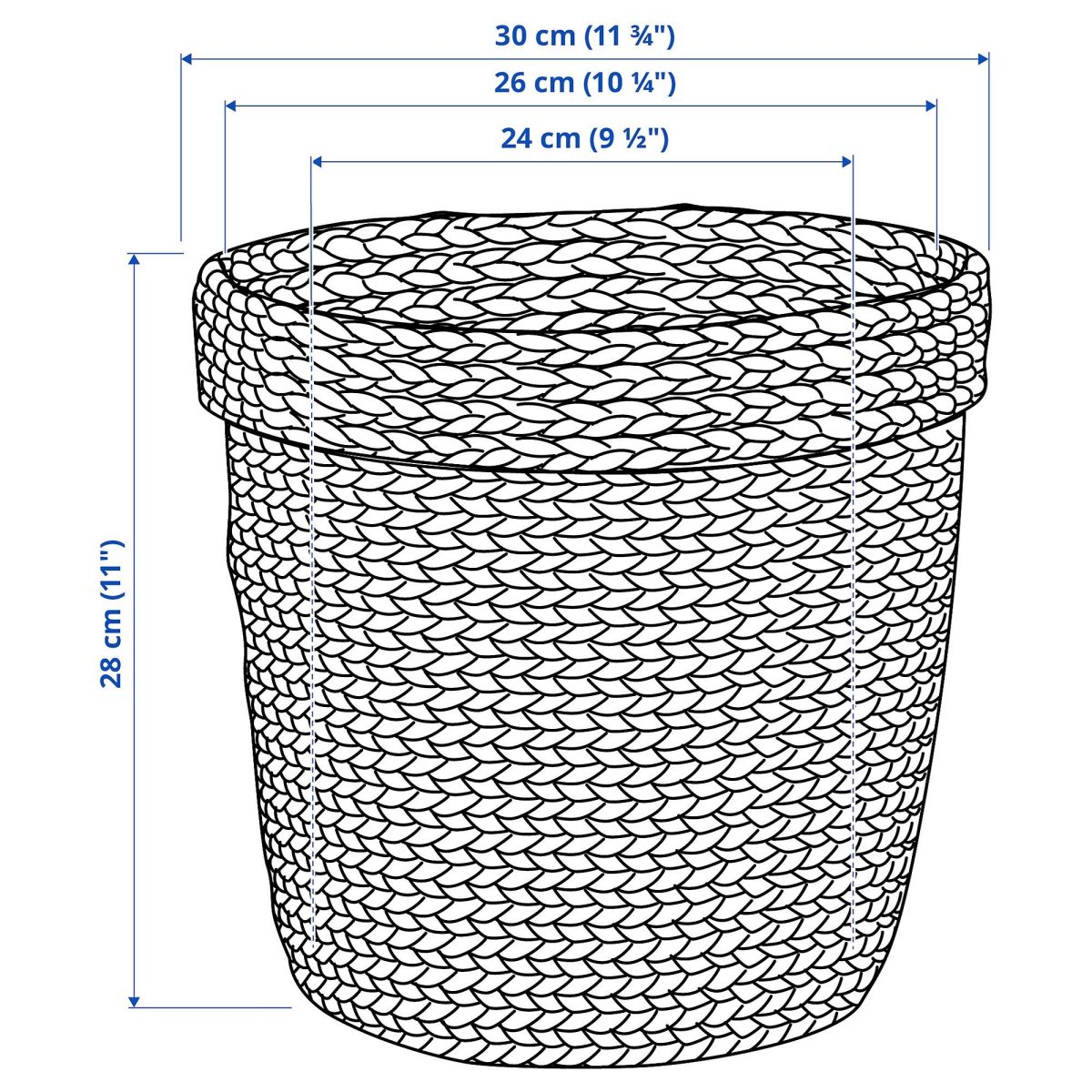 Rattan Saksı, Deniz Sazı, 24 cm – 4. görsel