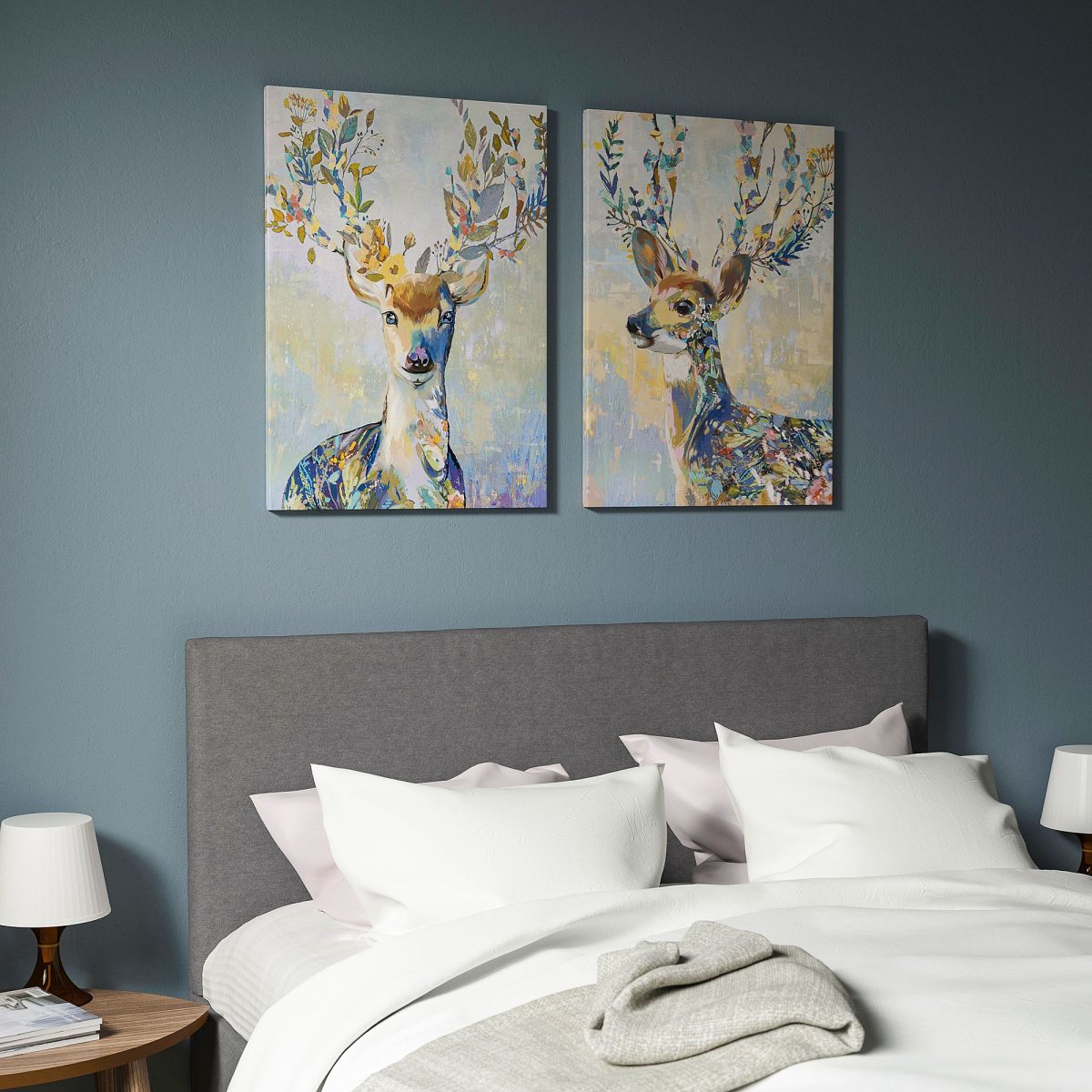 Resim, Çok Renkli, 50x70 cm, 2 adet, Renkli Geyik – 3. görsel