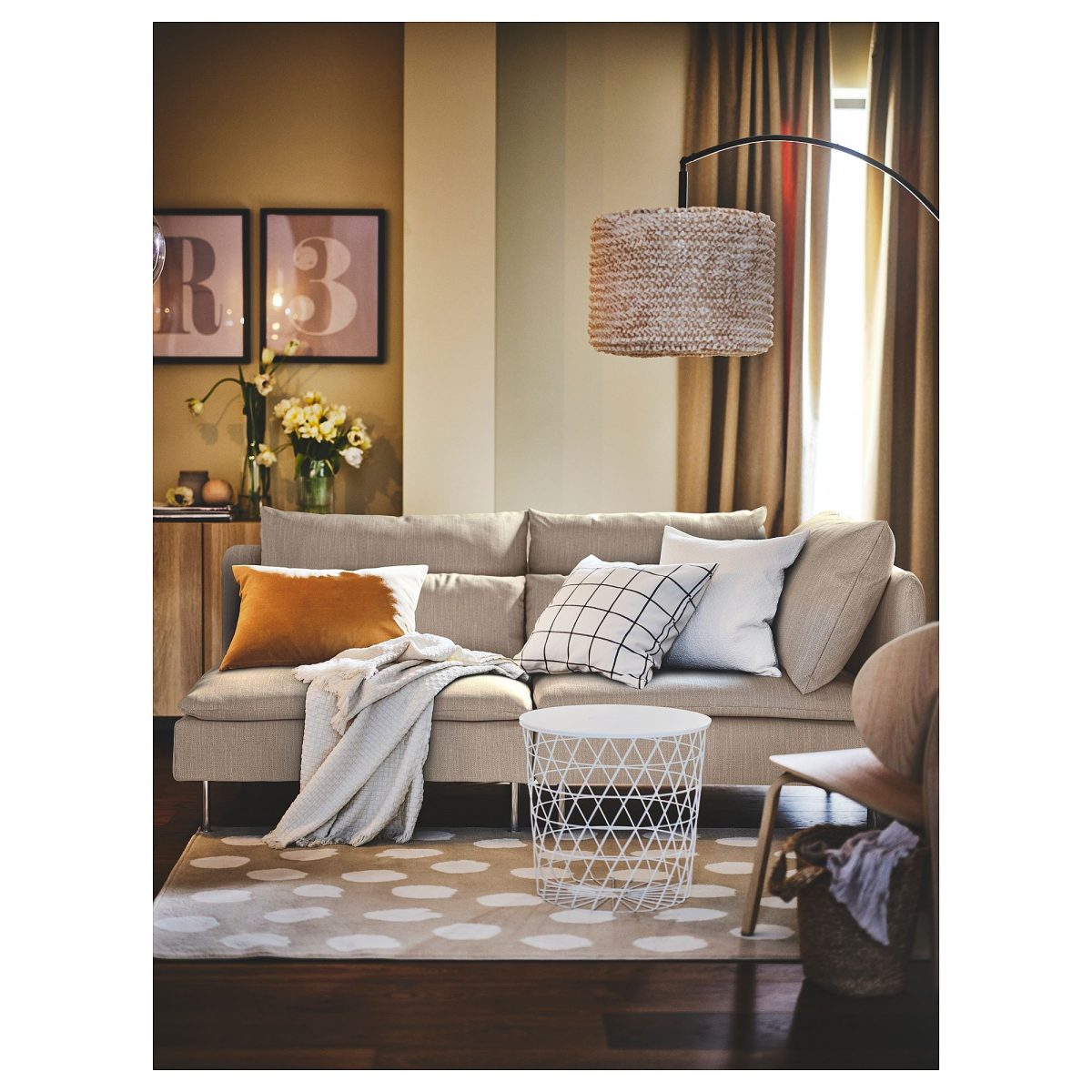 Saklama Bölmeli Sehpa, Beyaz, 44 cm – 2. görsel