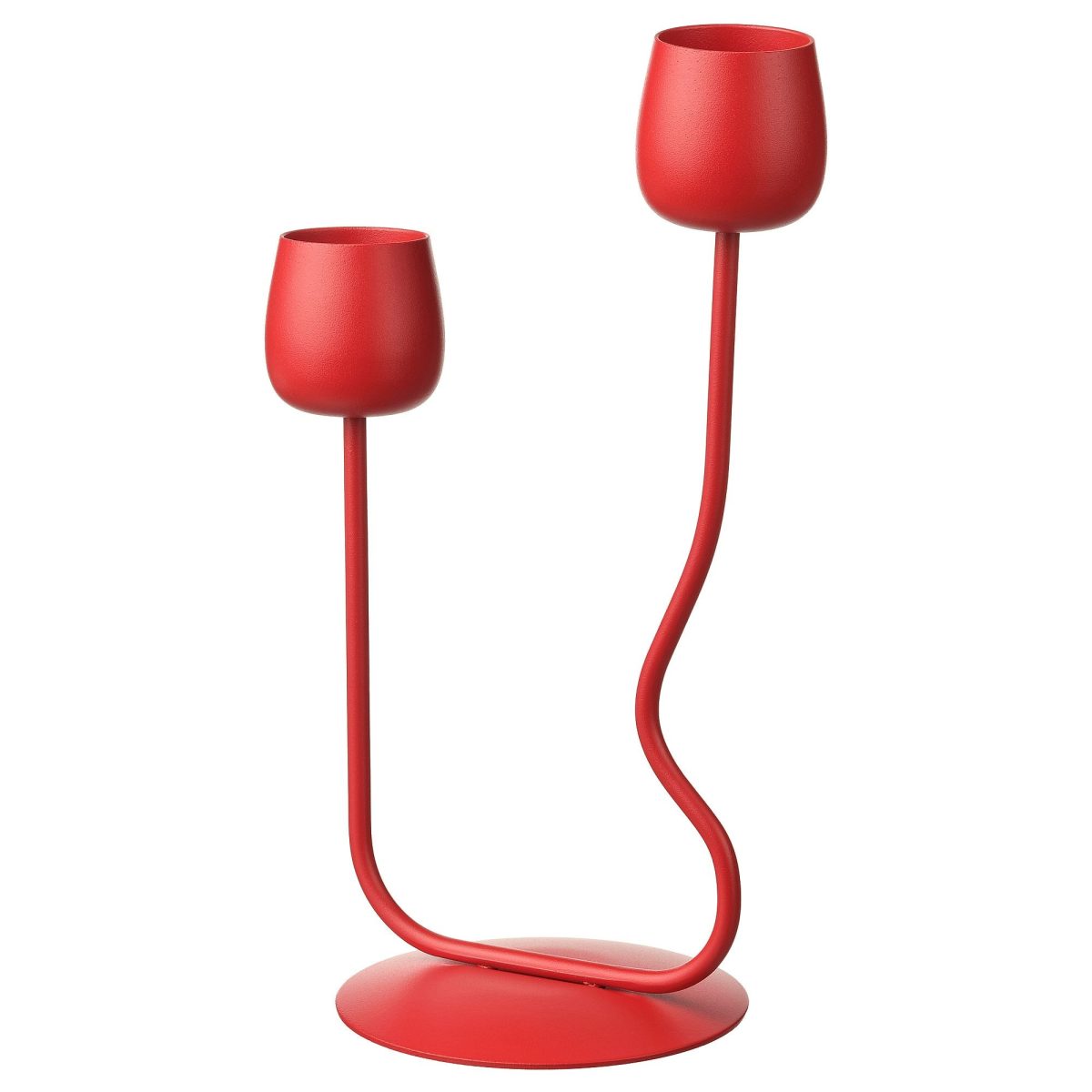Şamdan/Tealight Mumluk, Parlak Kırmızı, 29 cm