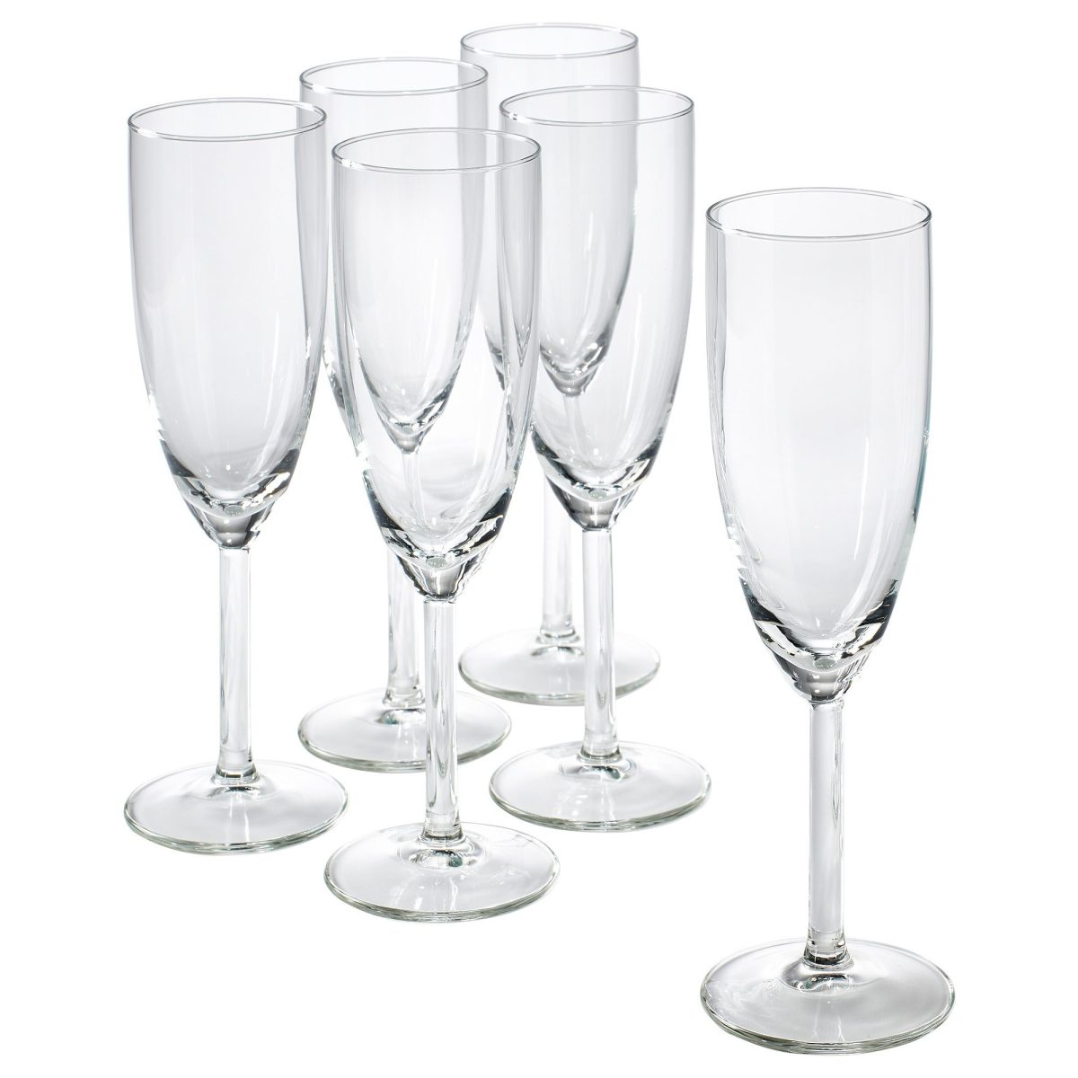 Şampanya Kadehi, Cam, 21 cl, 6 adet