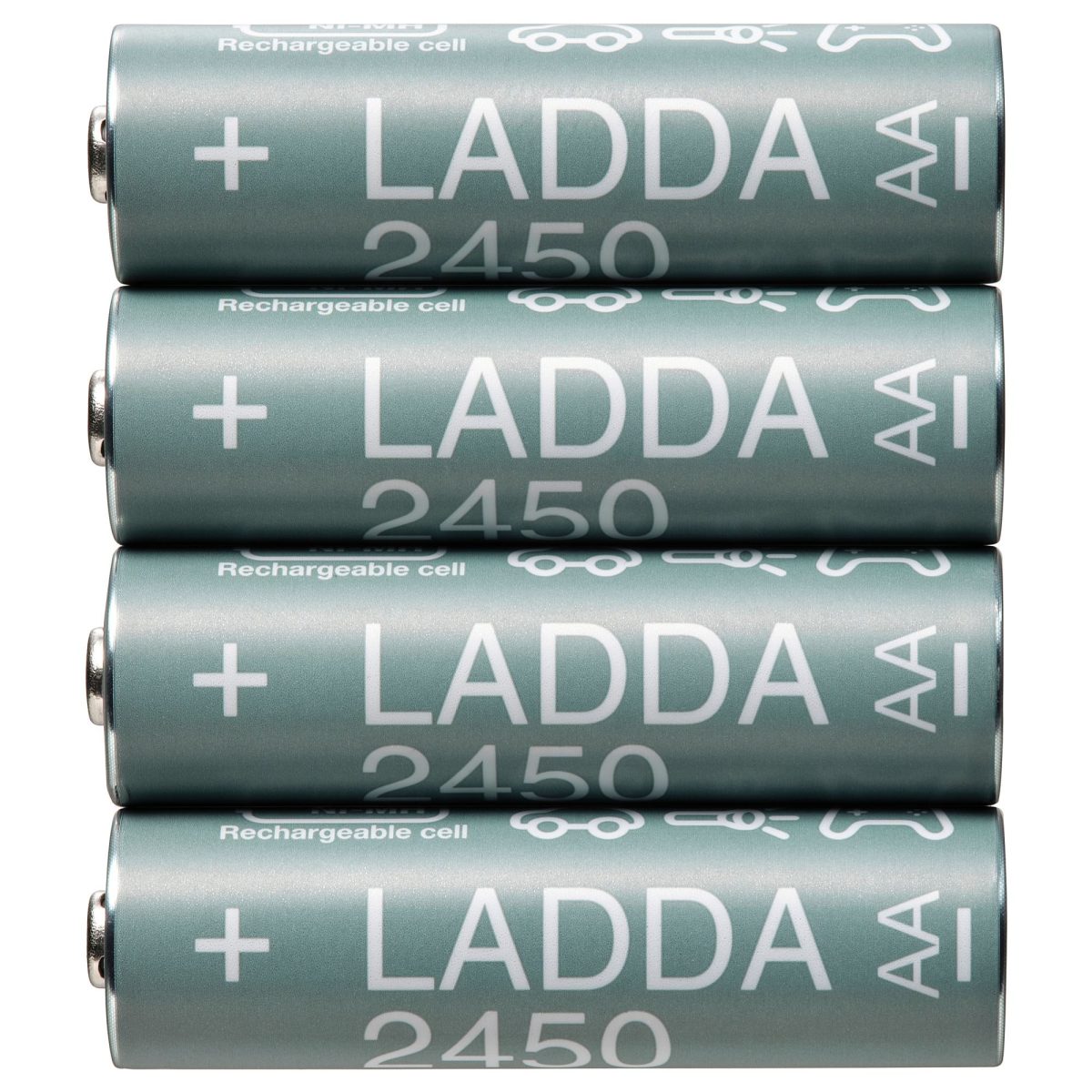 Şarj Edilebilir Pil, Yeşil-Beyaz, HR6 AA 1.2V, 4 adet, Pil Kapasitesi: 2450 Mah