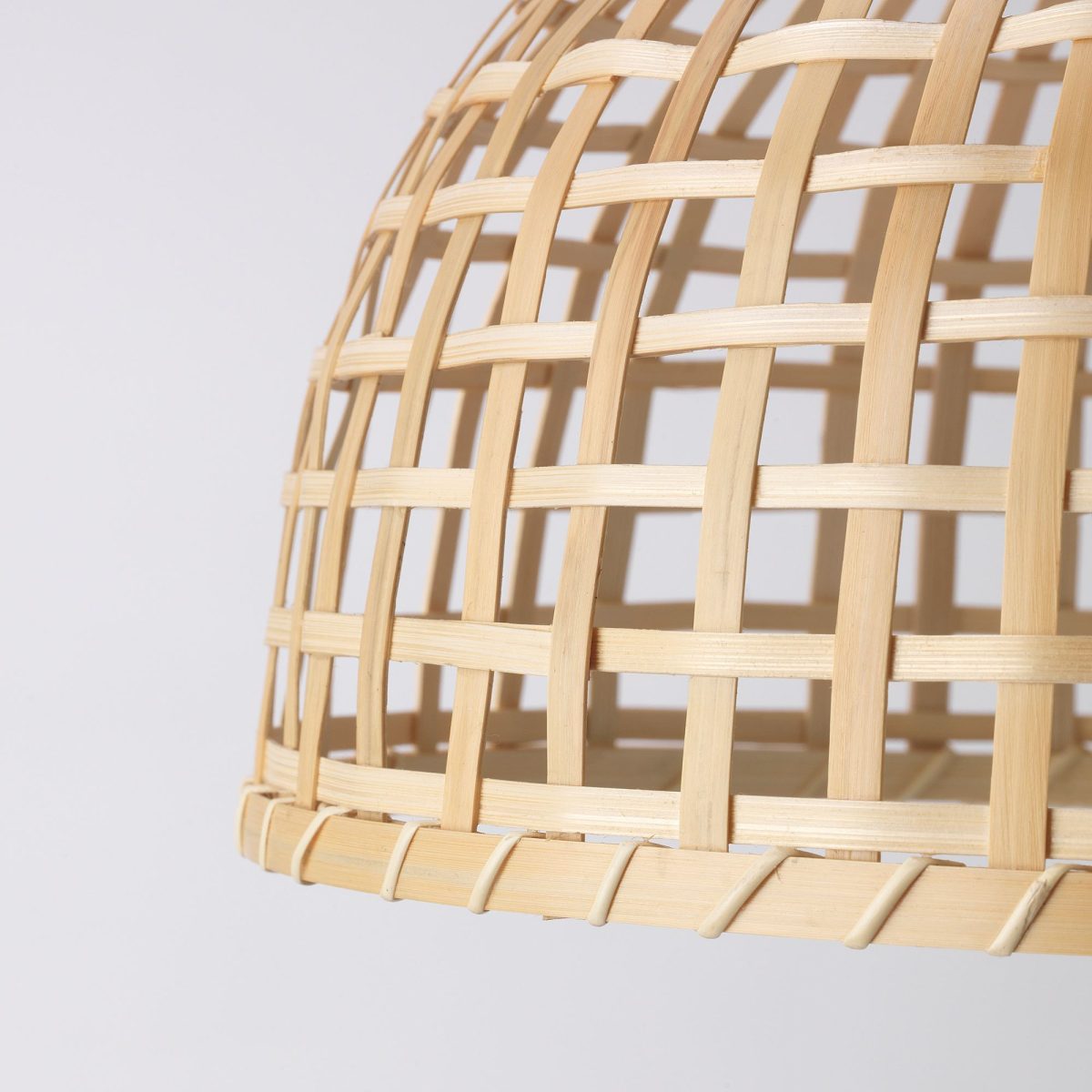 Sarkıt Lamba Abajur Başlığı, Bambu, 55x37 cm – 2. görsel