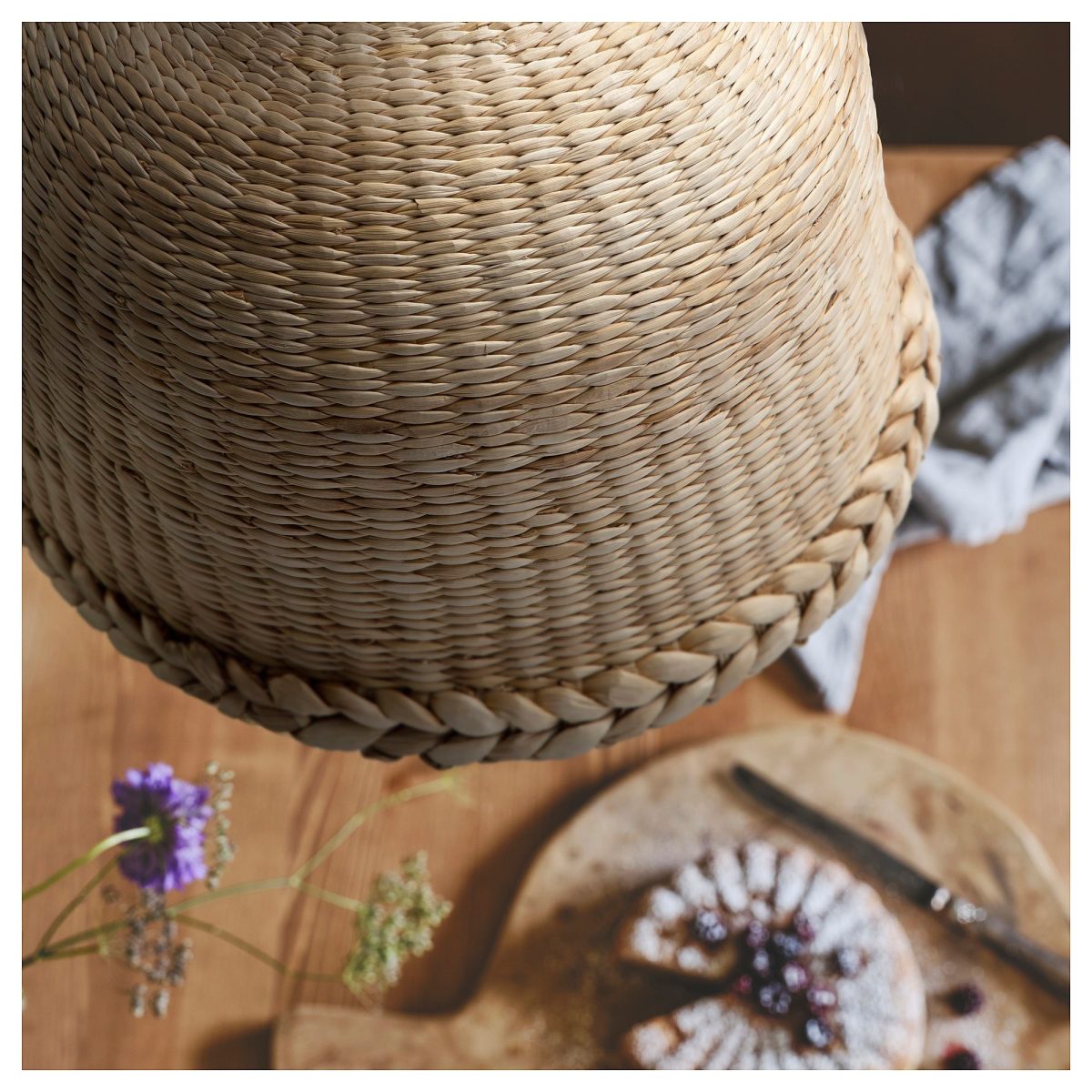Sarkıt Lamba Abajur Başlığı, Muz Lifi, 30 cm – 4. görsel
