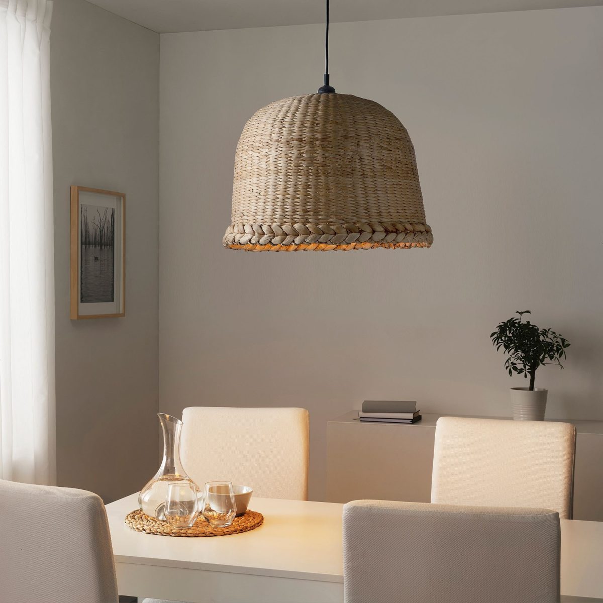 Sarkıt Lamba Abajur Başlığı, Muz Lifi, 43 cm – 4. görsel