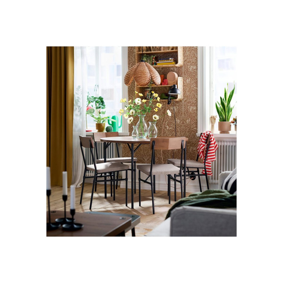 Sarkıt Lamba Abajur Başlığı, Rattan, 45 cm – 3. görsel