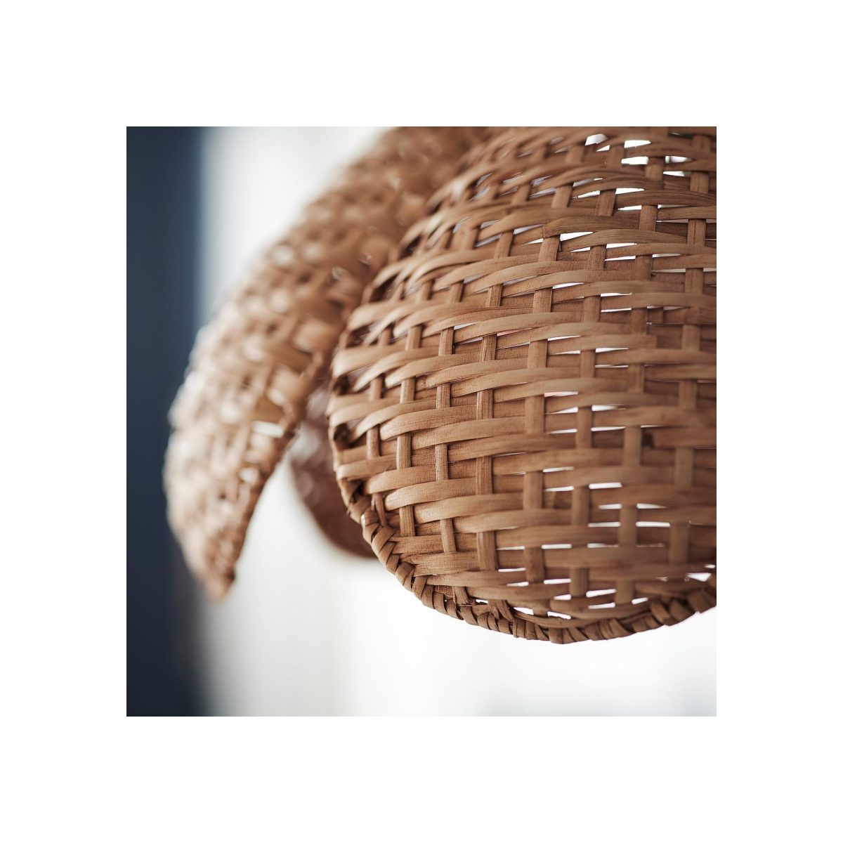 Sarkıt Lamba Abajur Başlığı, Rattan, 45 cm – 4. görsel