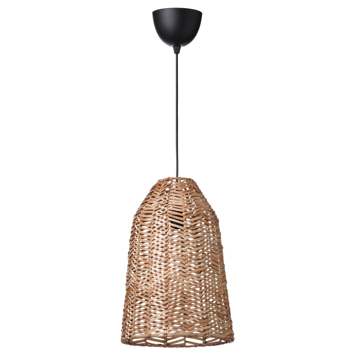 Sarkıt Lamba, Rattan-Siyah, 29 cm