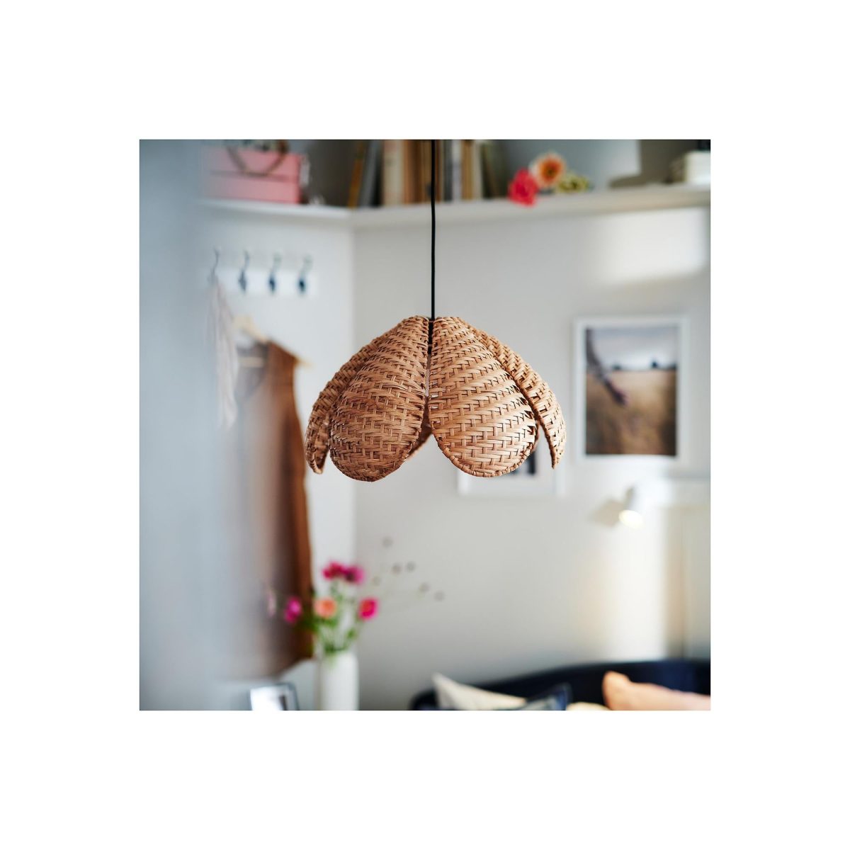 Sarkıt Lamba, Rattan-Siyah, 45 cm – 4. görsel