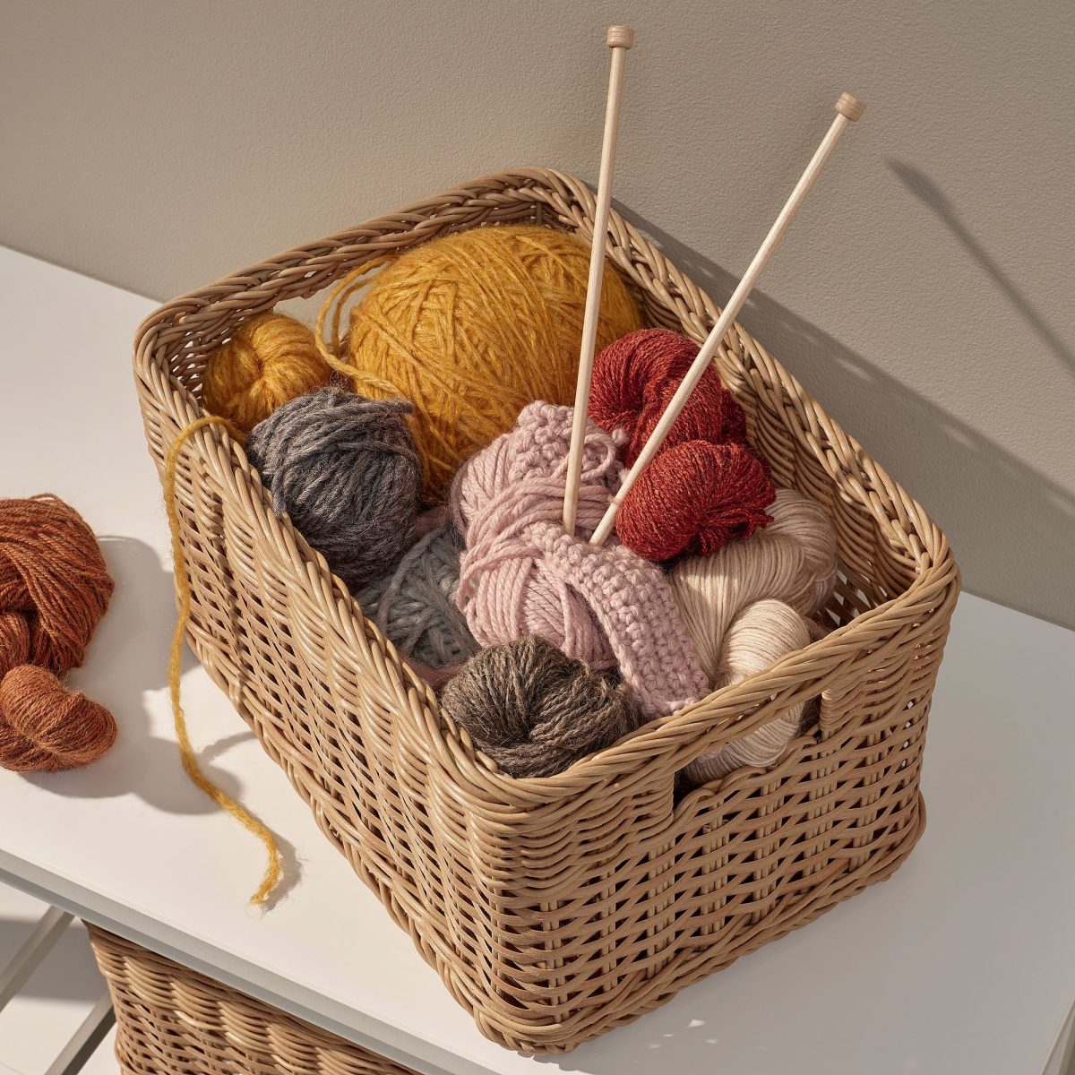Sepet, Plastik Rattan, 25x35x20 cm – 3. görsel