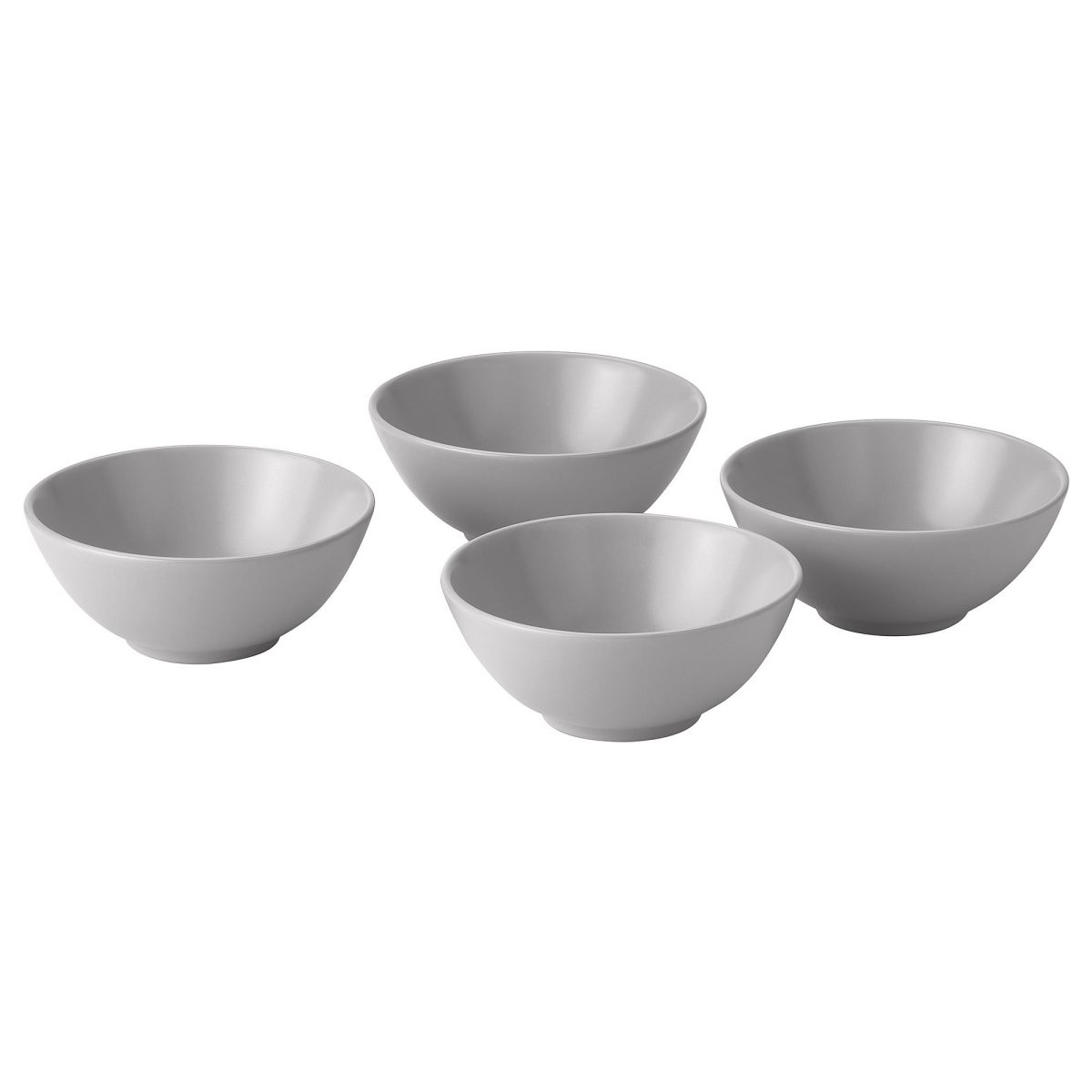 Kase Seti, Mat Açık Gri, 16 cm, 4 adet