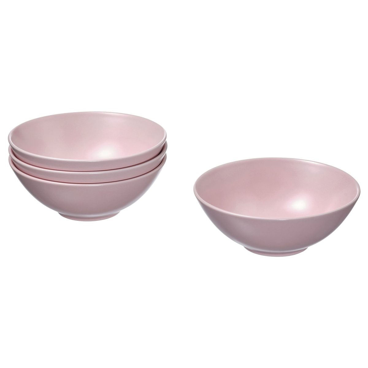 Kase Seti, Mat Açık Pembe, 16 cm, 4 adet
