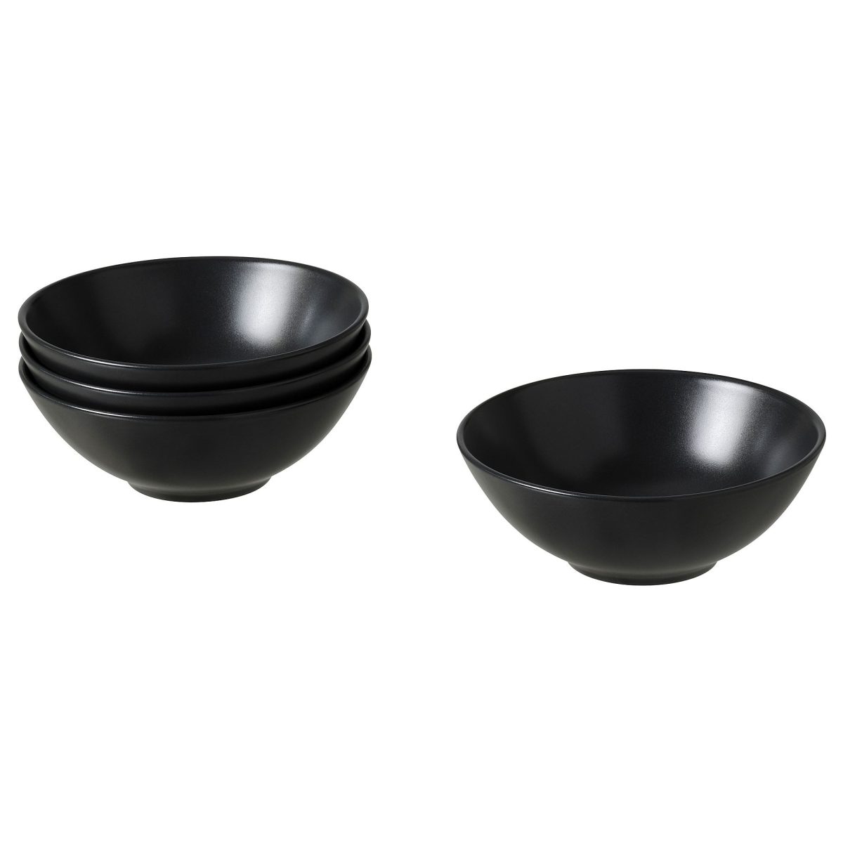 Kase Seti, Mat Koyu Gri, 16 cm, 4 adet
