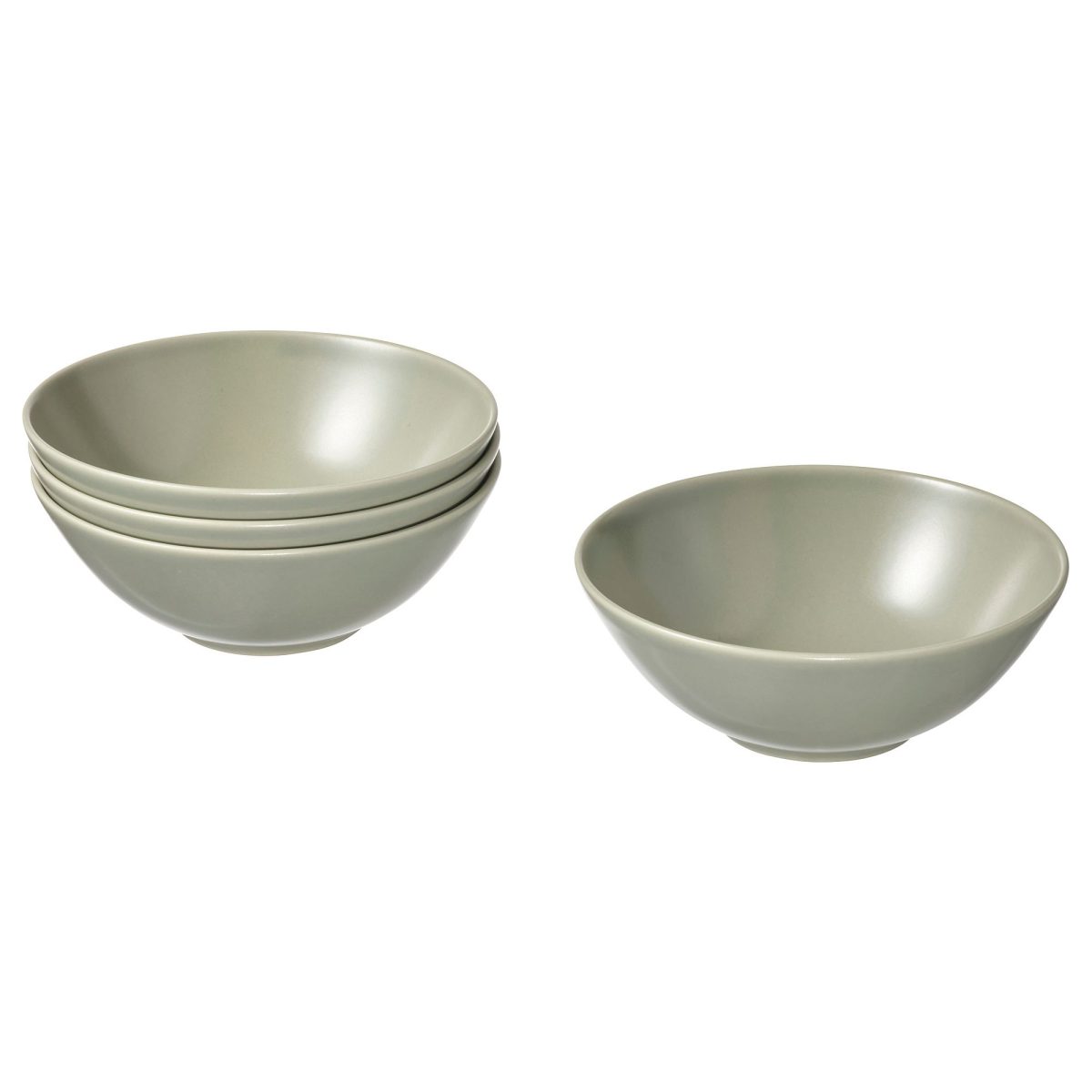 Kase Seti, Mat Yeşil, 16 cm, 4 adet