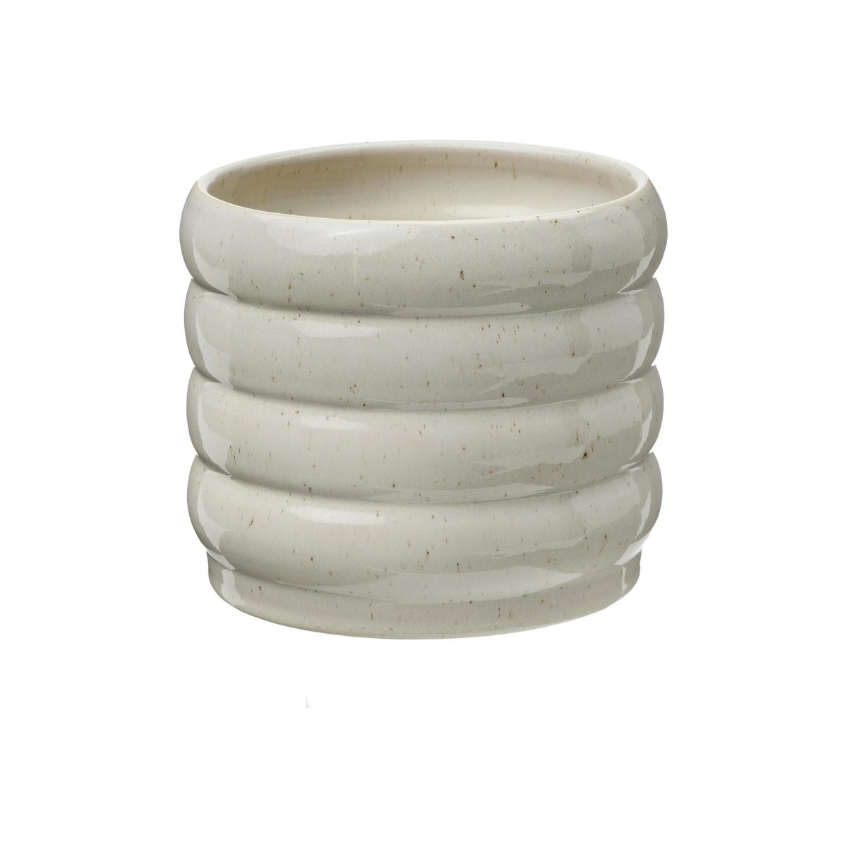 Seramik Saksı, Bej, 12 cm
