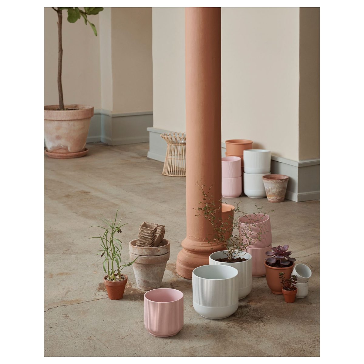 Seramik Saksı, Pembe, 12 cm – 2. görsel