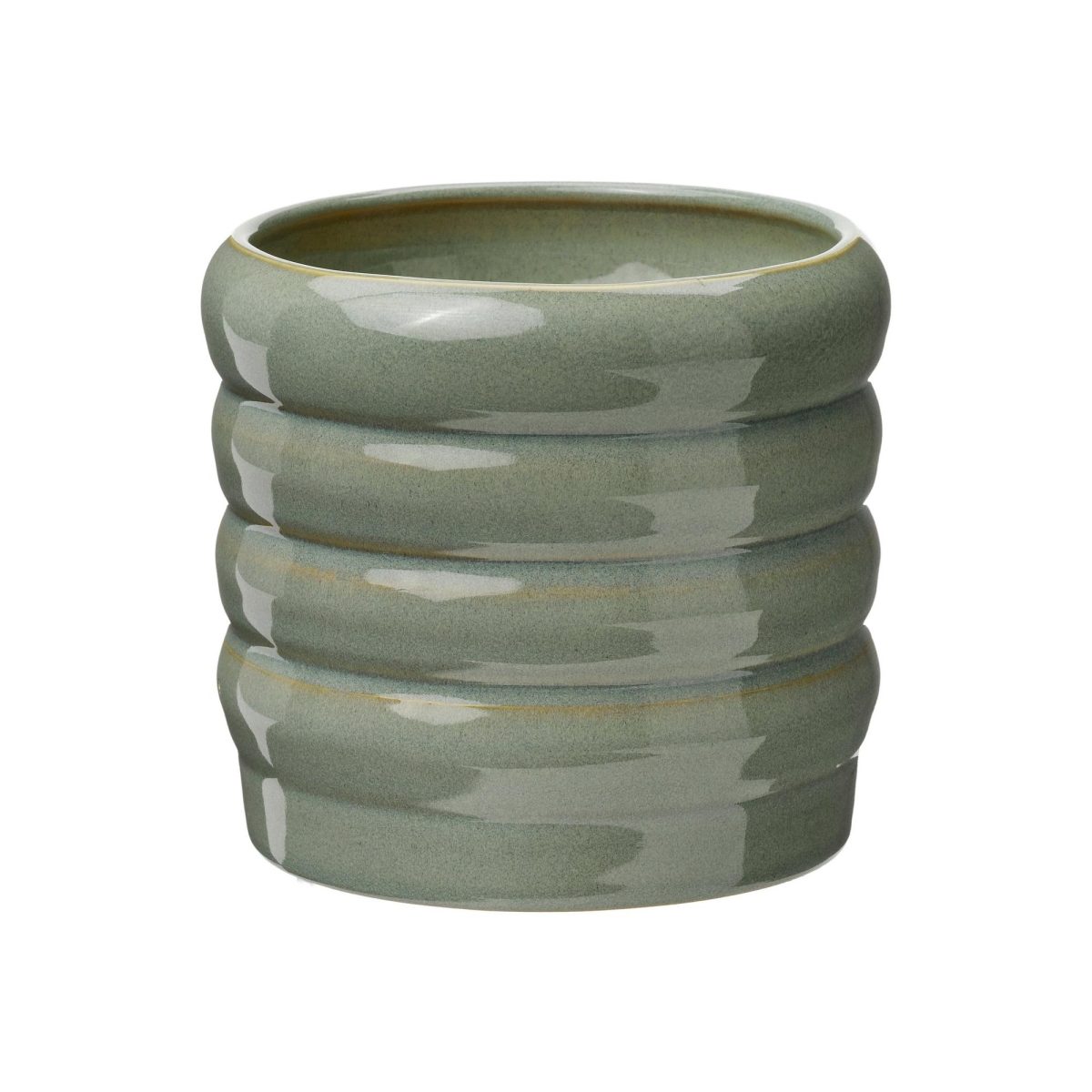 Seramik Saksı, Yeşil, 9 cm