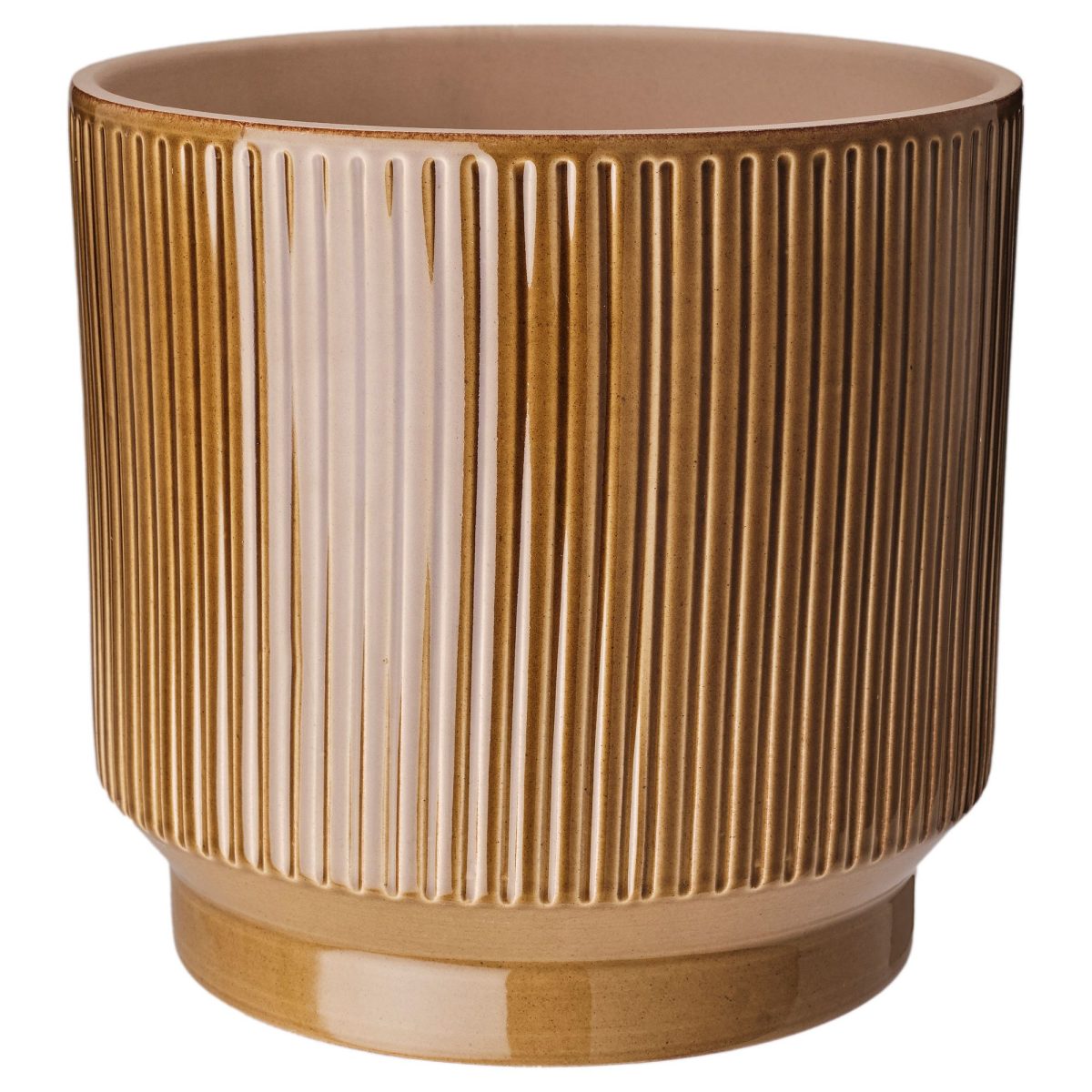 Seramik Saksı, Yeşil, 19 cm