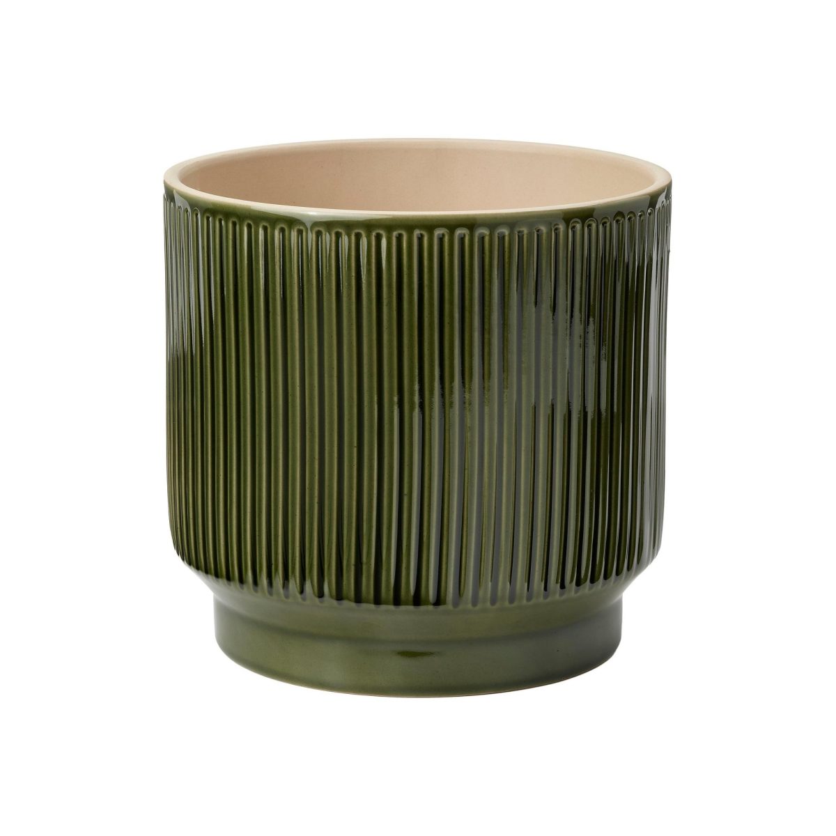 Seramik Saksı, Yeşil, 19 cm
