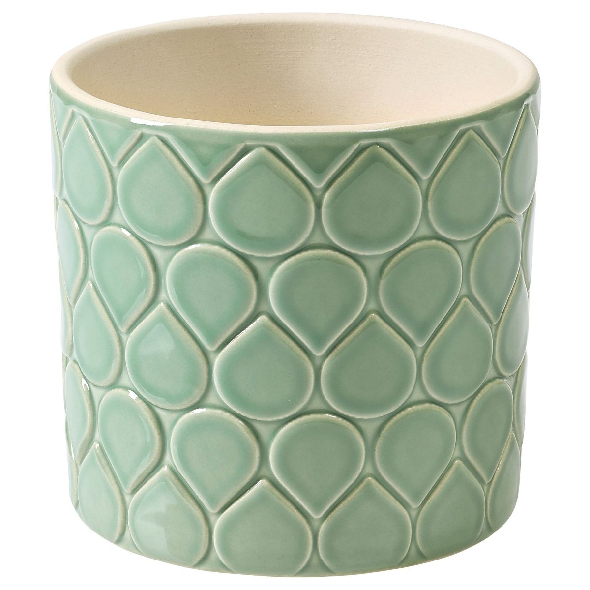 Seramik Saksı, Yeşil, 9 cm